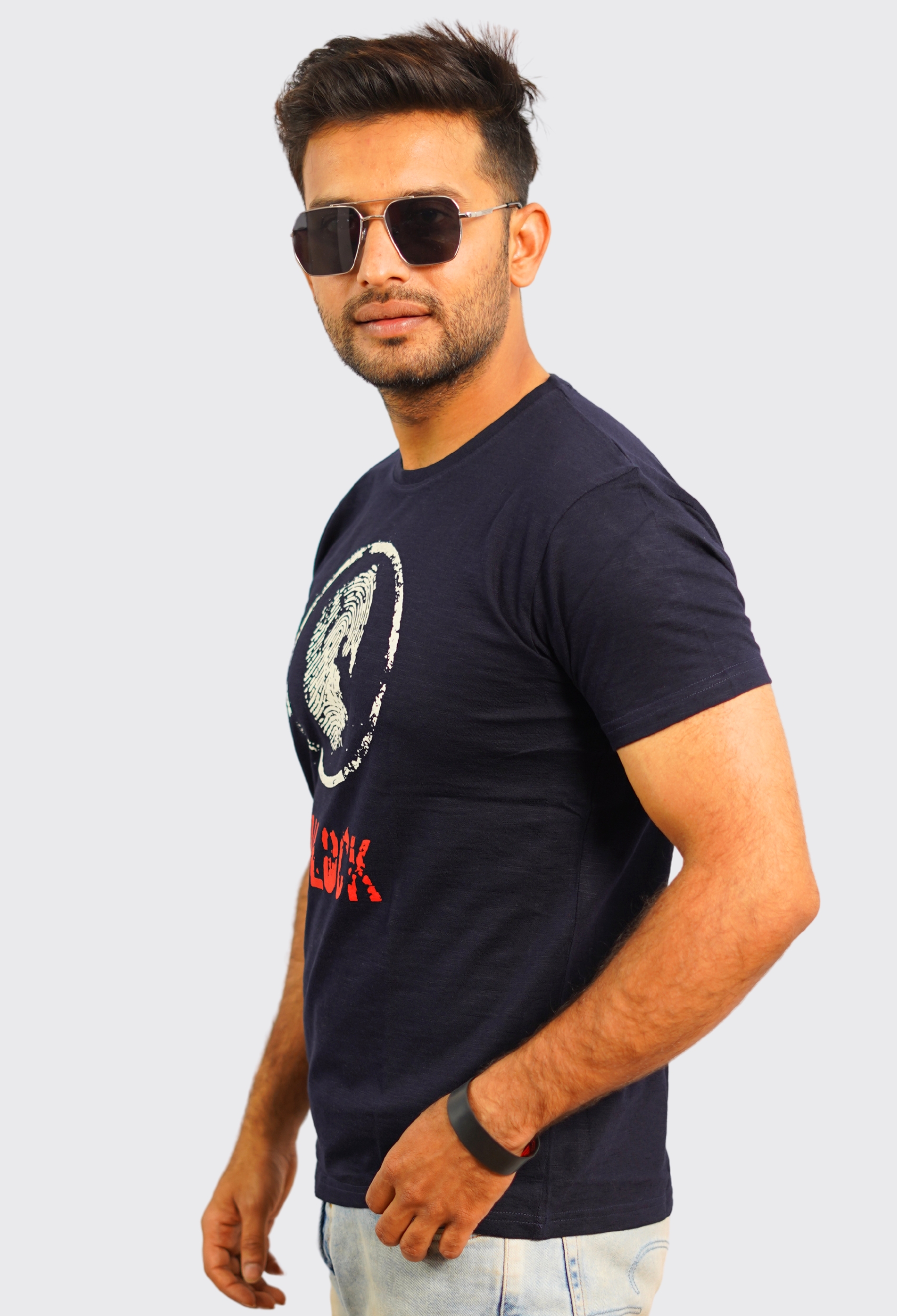 UNLOCK NAVY BLUE VINTAGE T-SHIRT