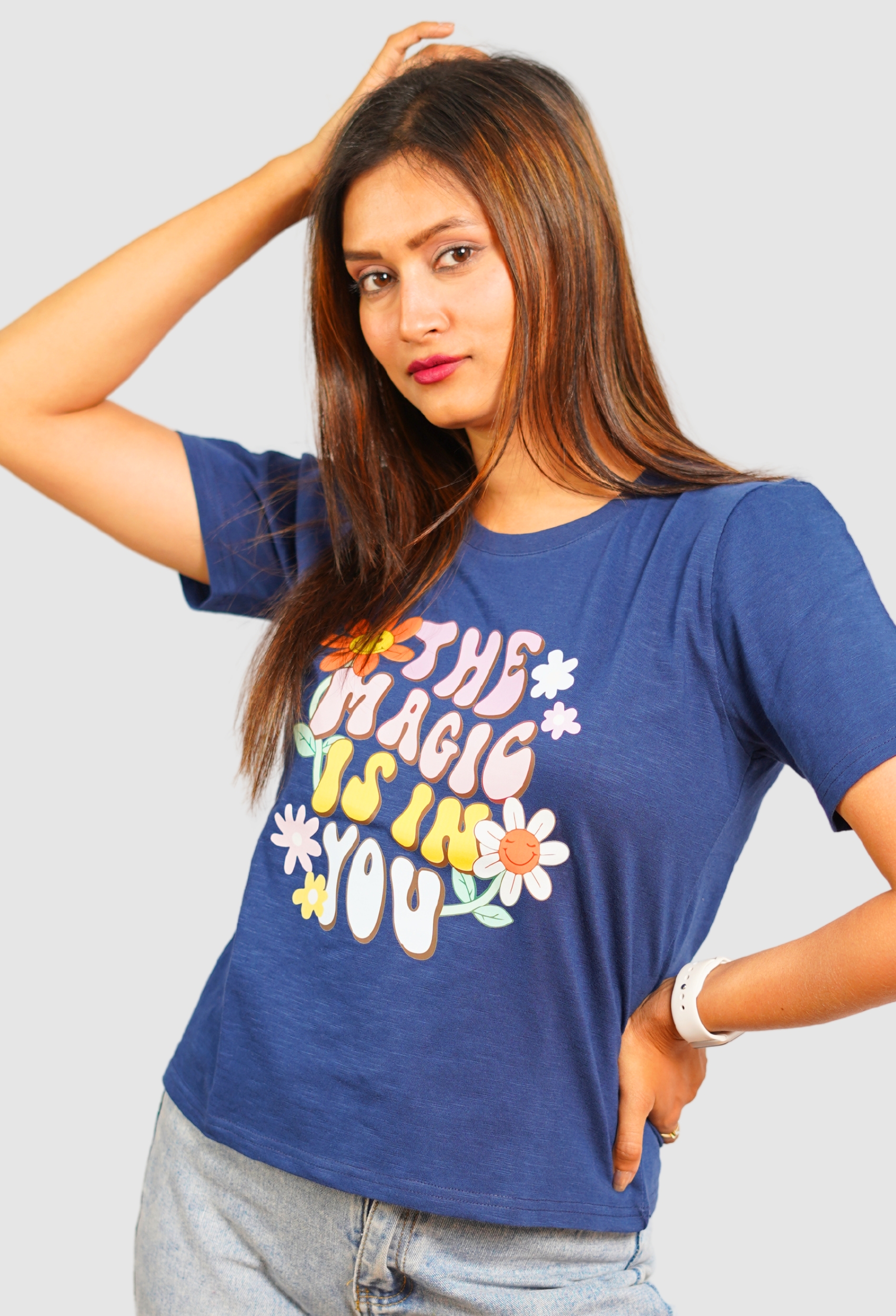 THE MAGIC IS IN YOU PERSIAN BLUE VINTAGE T-SHIRT