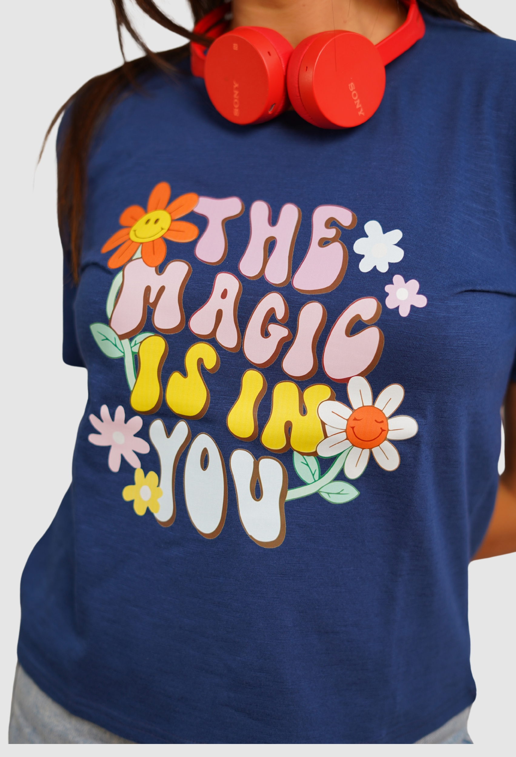 THE MAGIC IS IN YOU PERSIAN BLUE VINTAGE T-SHIRT