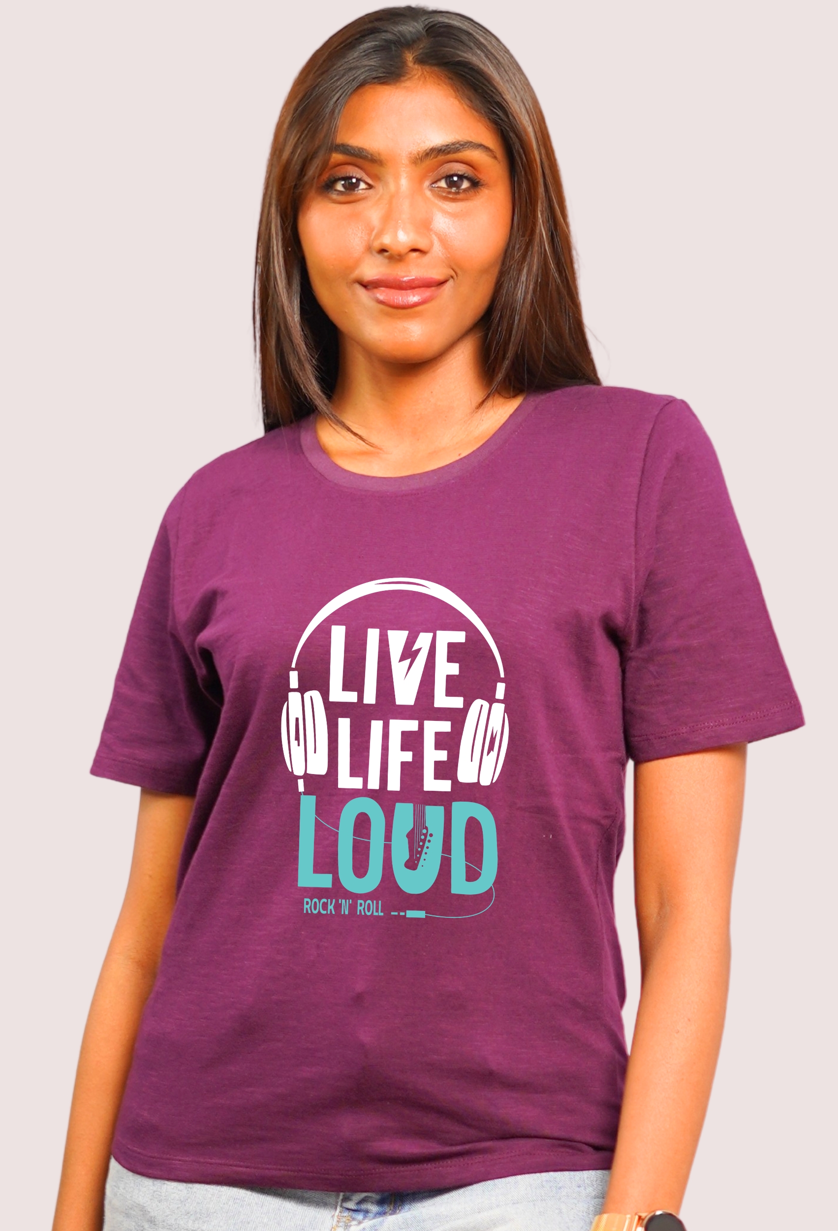 LIVE LIFE LOUD PLUM VINTAGE T-SHIRT