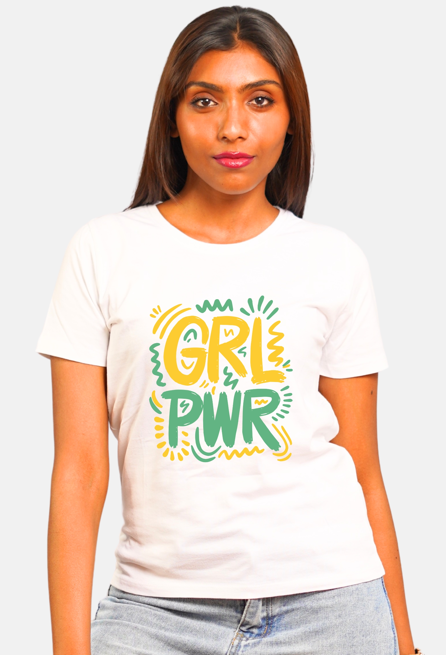 GRL PWR SNOW WHITE CLASSIC T-SHIRT