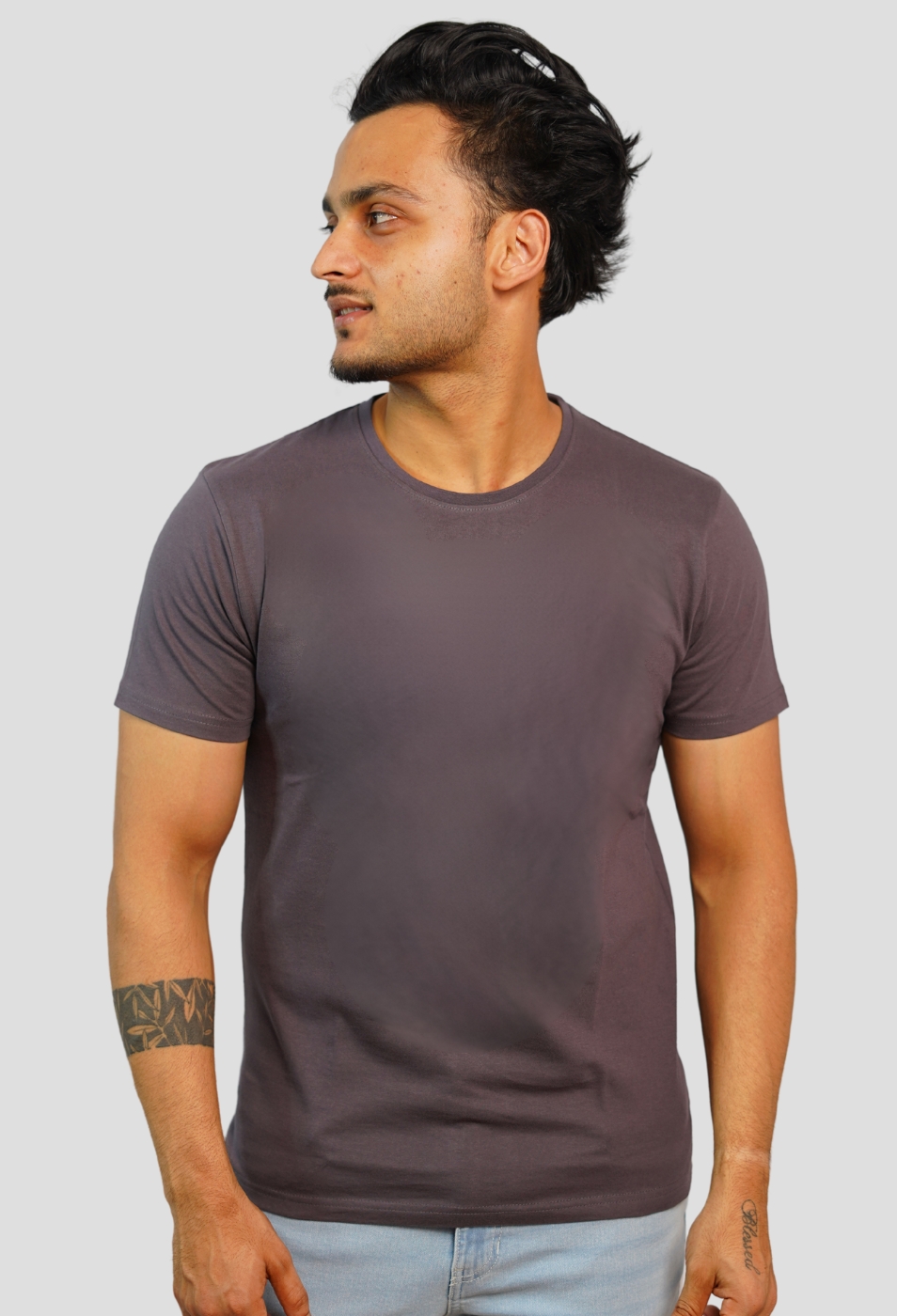 STONE GREY CLASSIC PLAIN T-SHIRTS