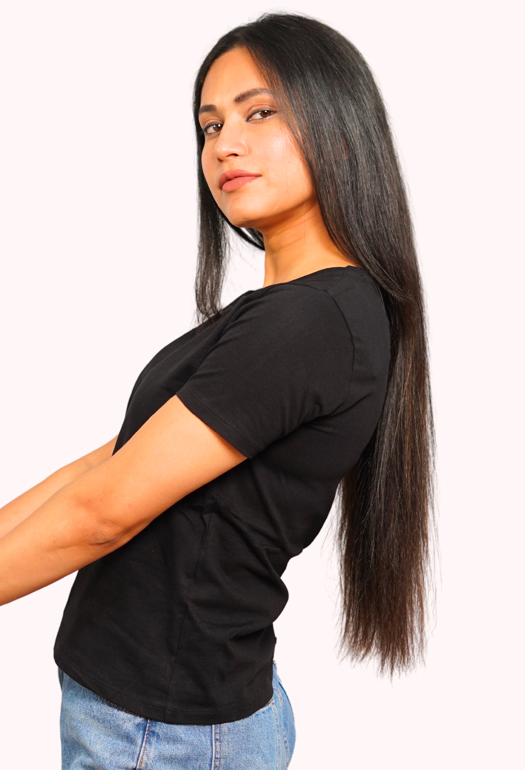 GRL PWR SNOW BLACK CLASSIC T-SHIRT