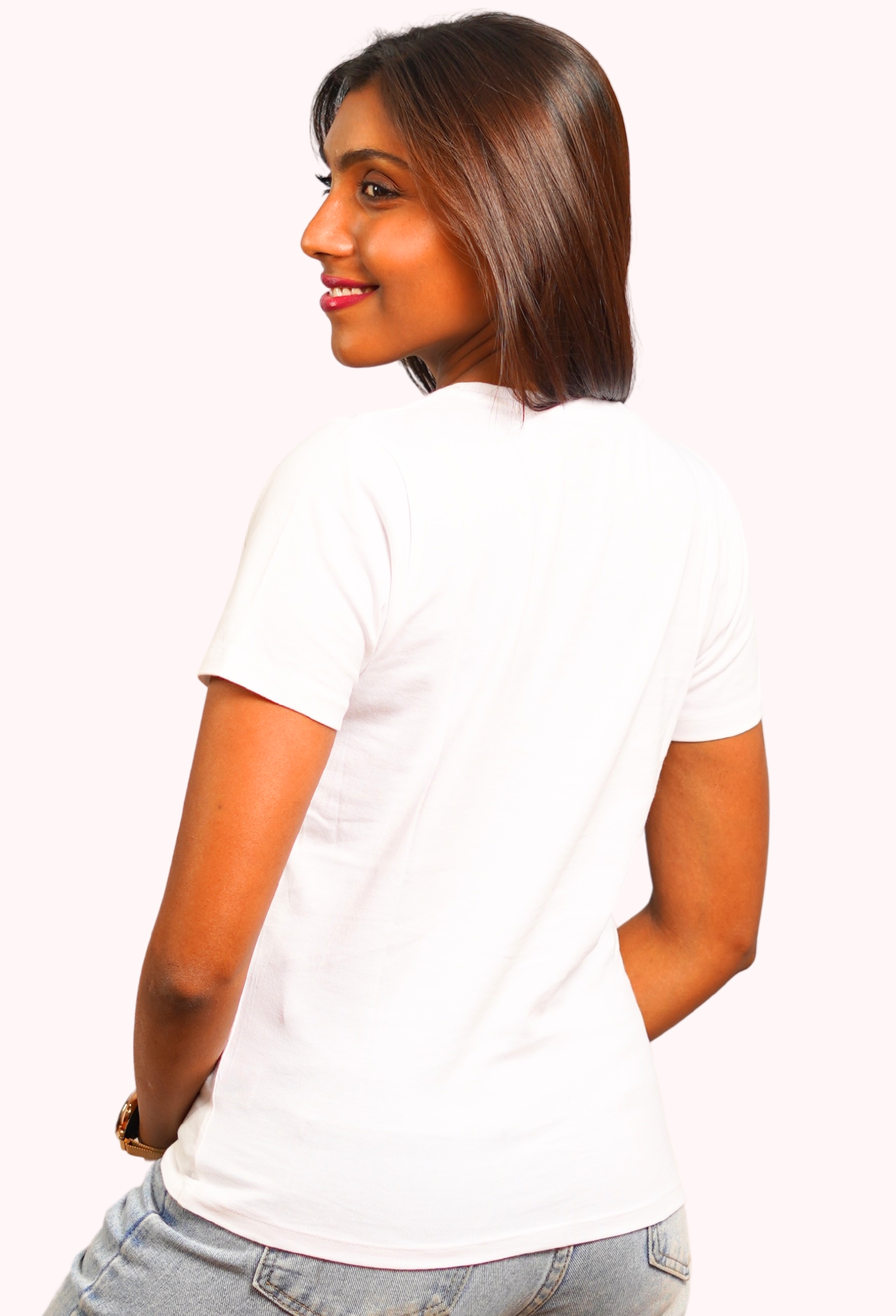 GRL PWR SNOW WHITE CLASSIC T-SHIRT YELLOW ORANGE PRINT