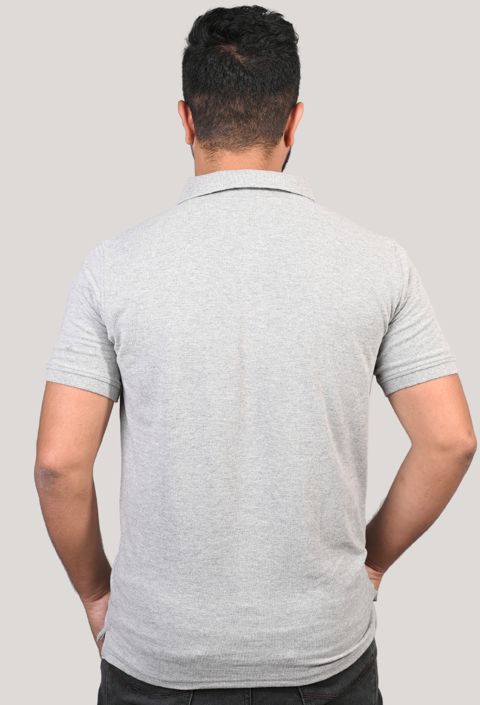 GREY POLO T-SHIRT