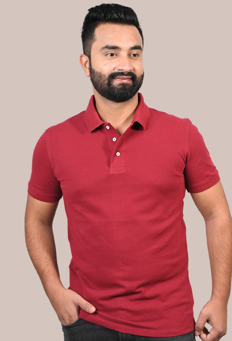 MAROON POLO T-SHIRT