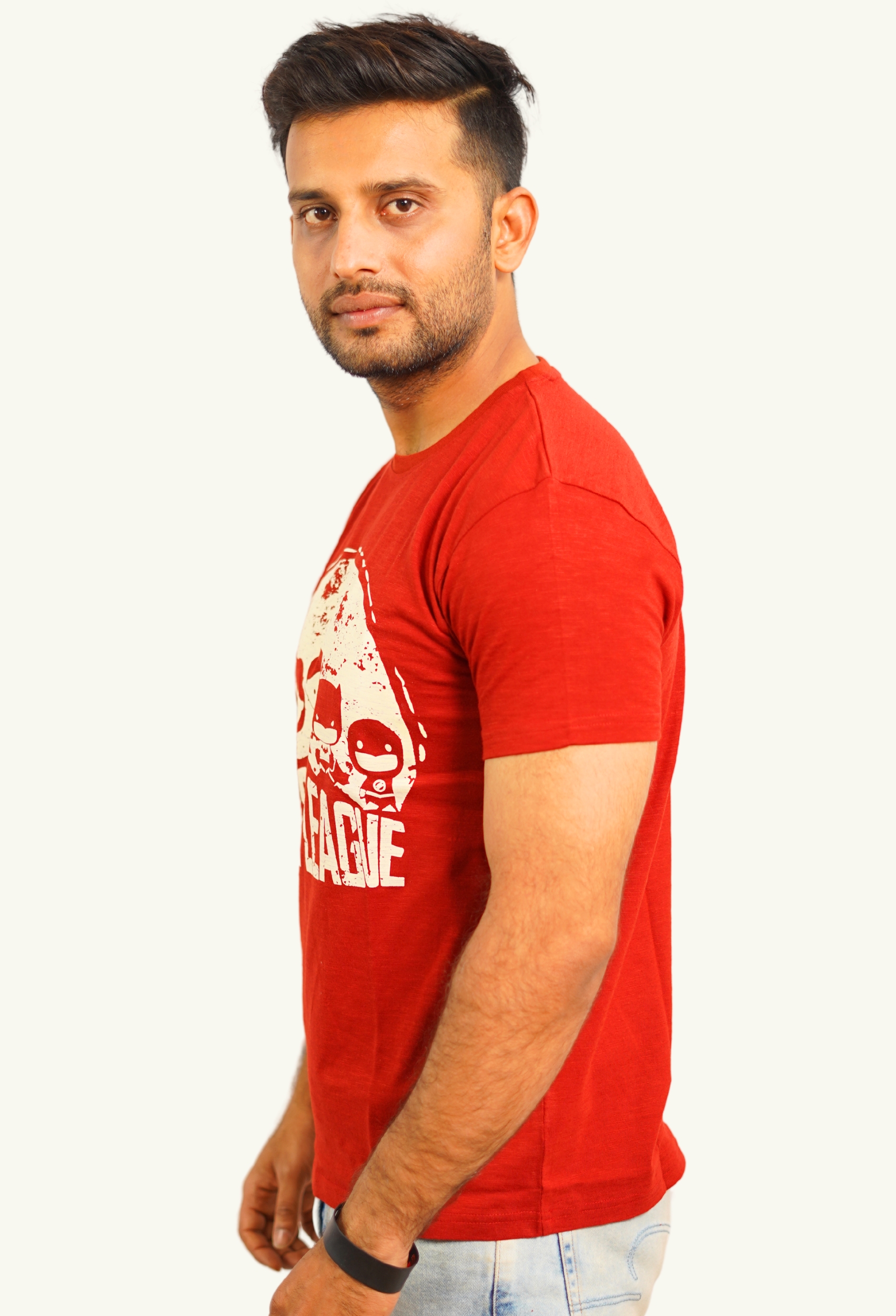 JUSTICE LEAGUE RUST ORANGE VINTAGE T-SHIRT