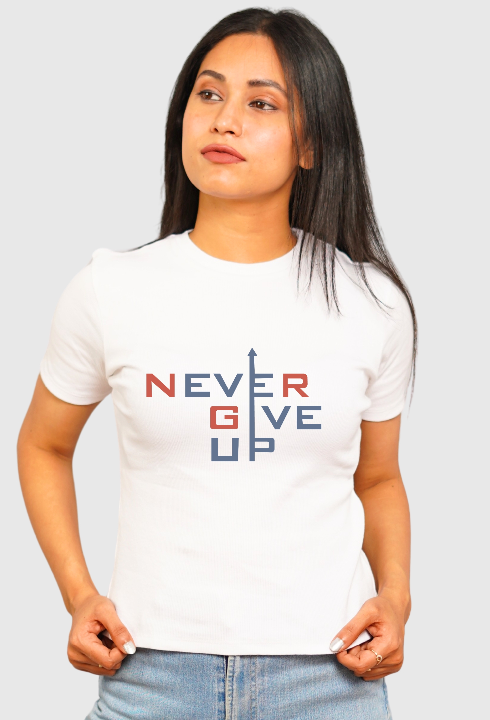 NEVER GIVE UP SNOW WHITE CLASSIC T-SHIRT
