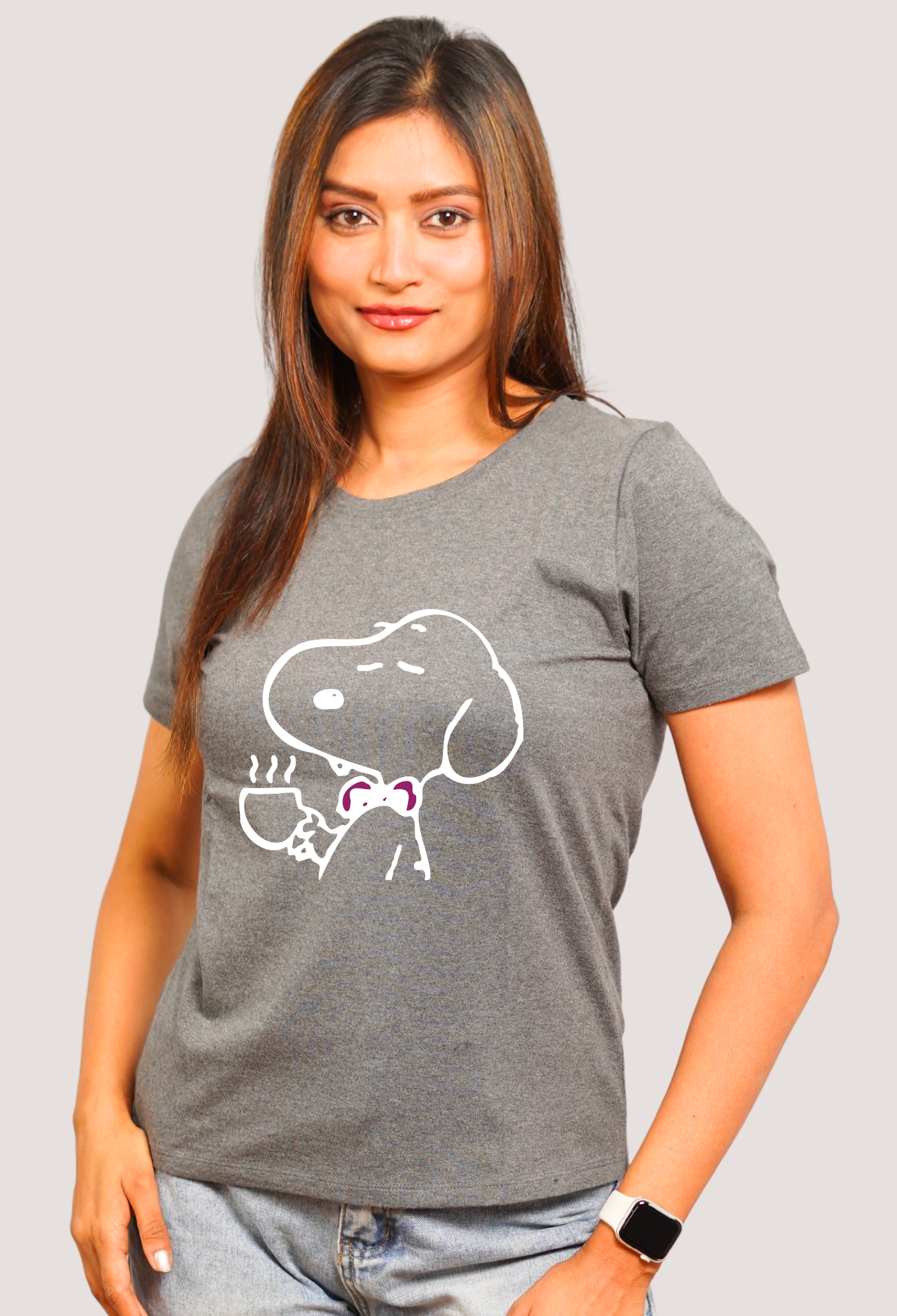SNOOPY STONE GREY ELITE T-SHIRT