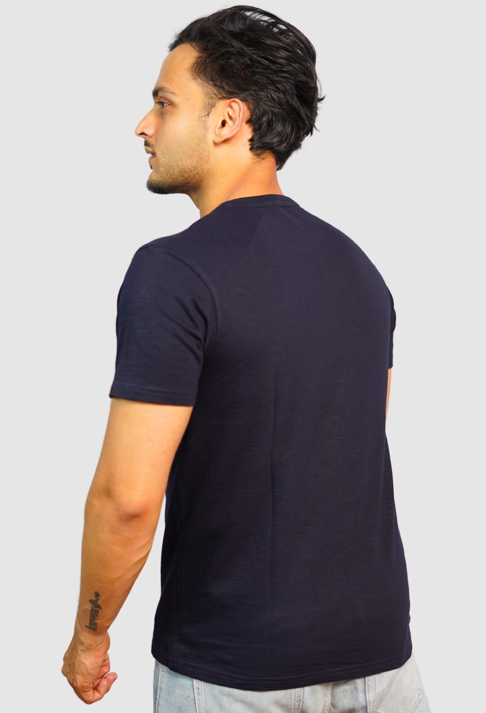 NAVY BLUE PRINTED VINTAGE T- SHIRT