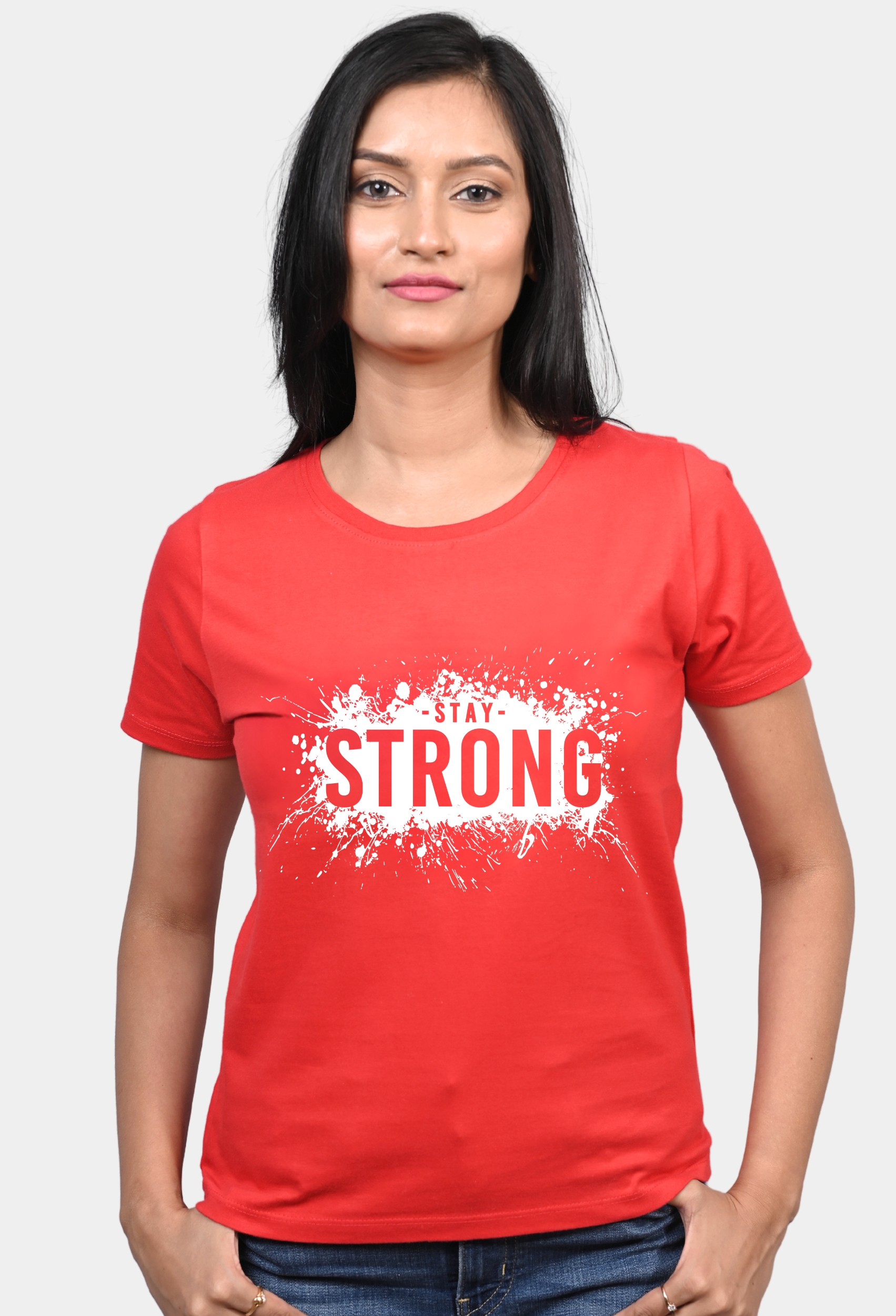 STAY STRONG CHERRY RED CLASSIC T-SHIRT
