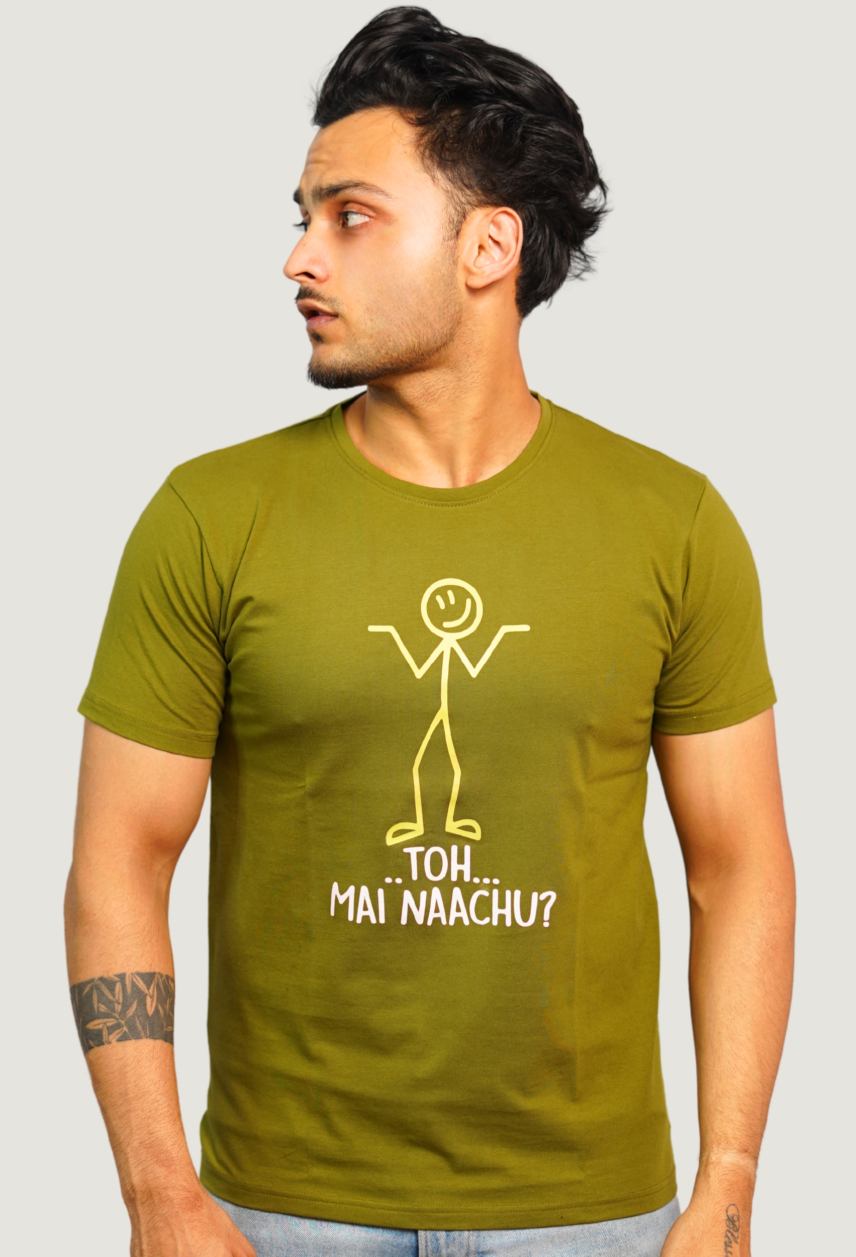 TOH MAI NACHU OLIVE GREEN  ELITE T-SHIRT