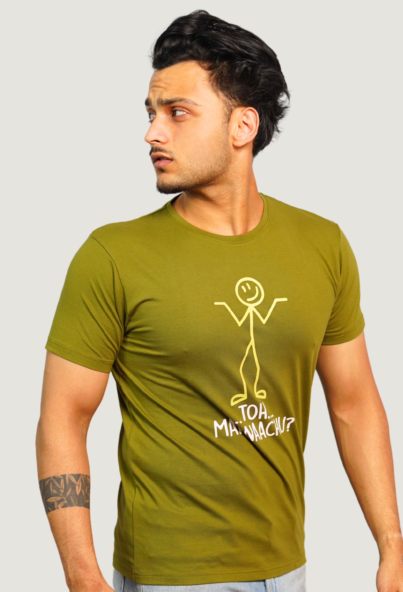 TOH MAI NACHU OLIVE GREEN  ELITE T-SHIRT