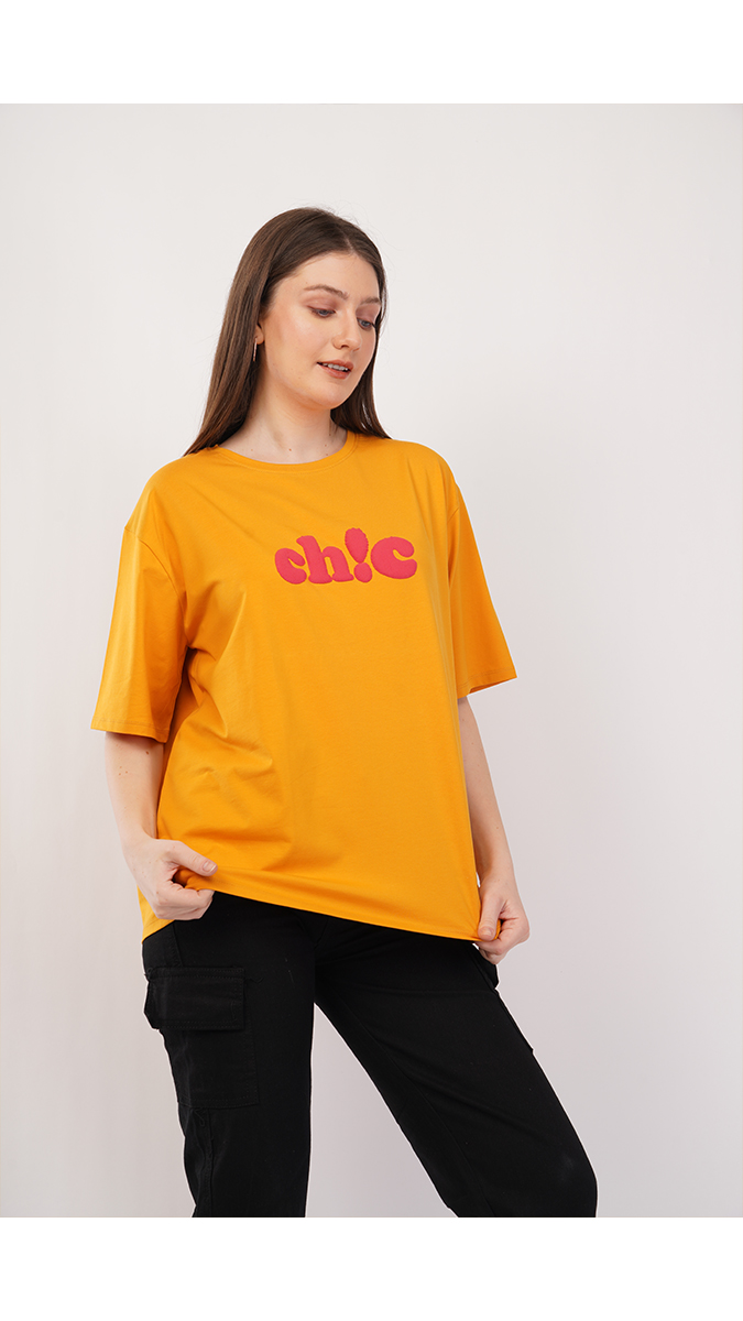 Trendy Mustard Yellow Women's Loose Fit Printed T-Shirt – Lycra 180 GSM | S, M, L