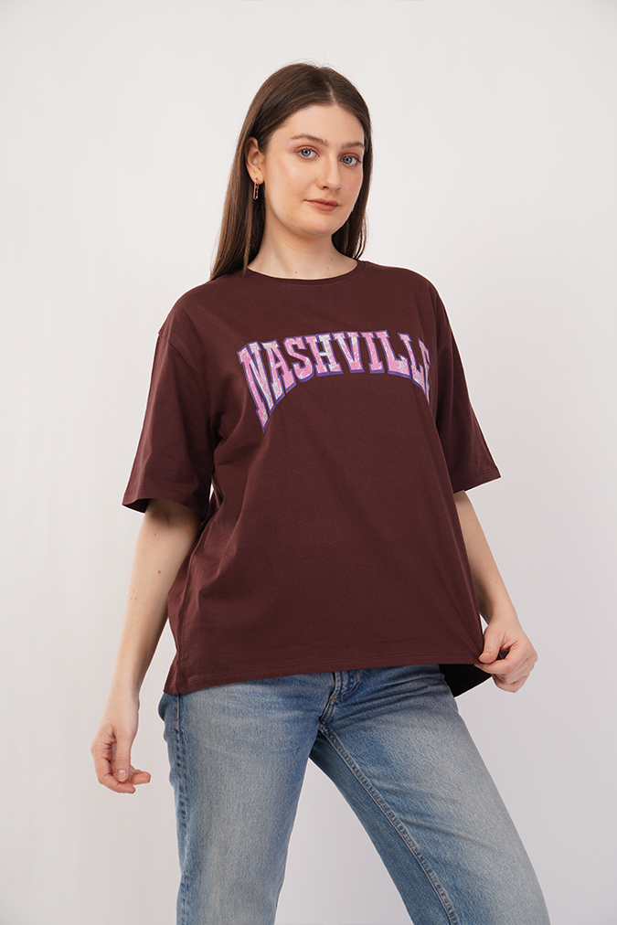 TrendyBrown Women's Loose Fit T-Shirt – Single Jersey 180 GSM | S, M, L