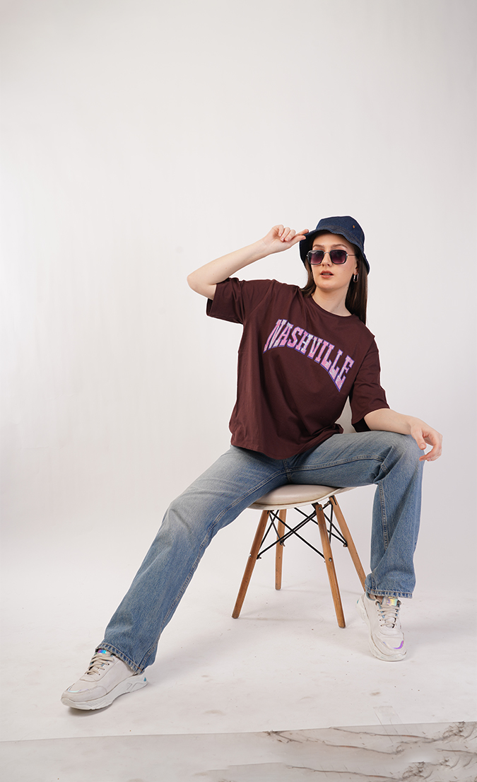 TrendyBrown Women's Loose Fit T-Shirt – Single Jersey 180 GSM | S, M, L