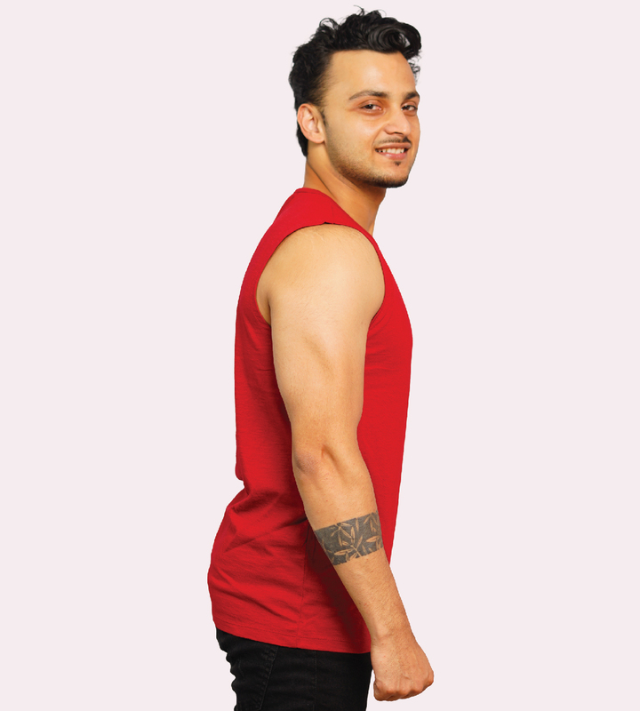 LOOSE VEST VINTAGE T-SHIRT RUBY PINK