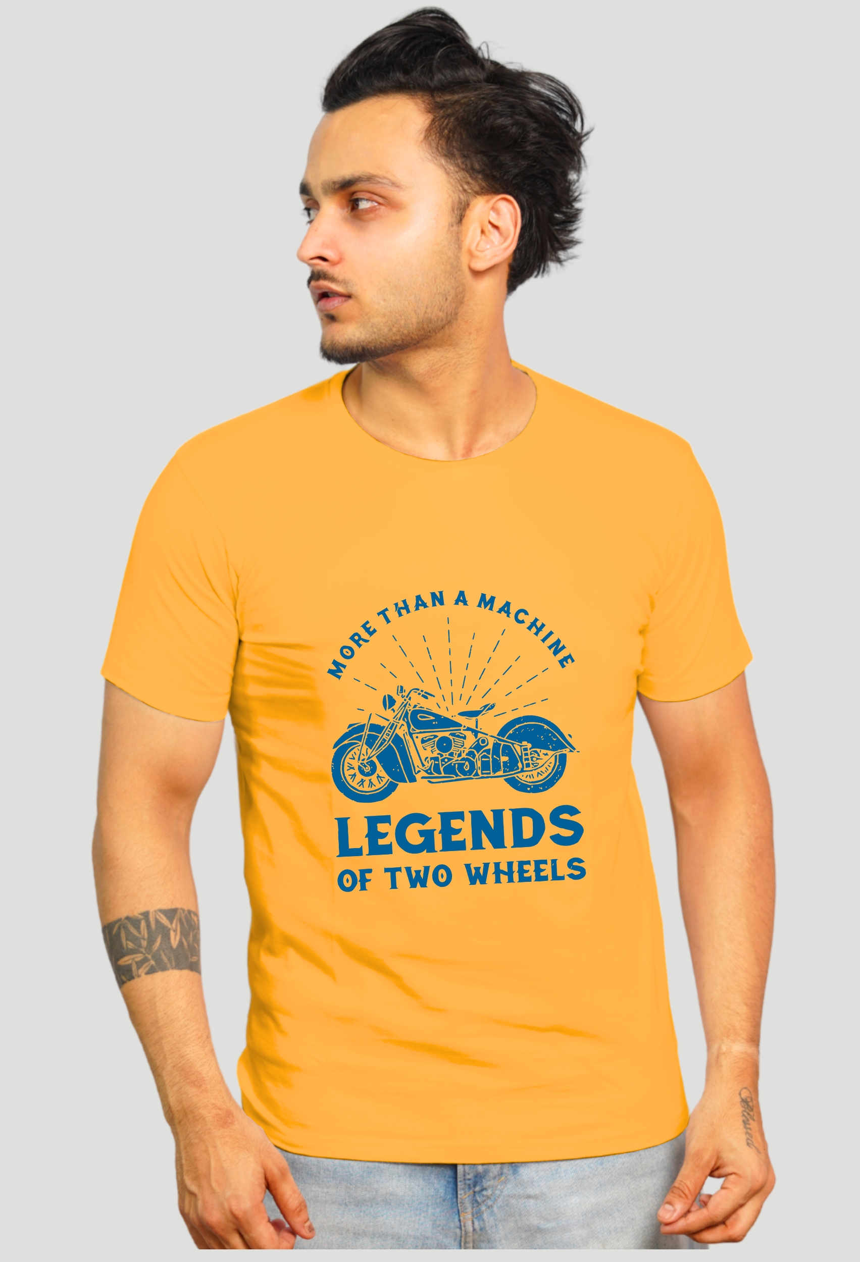 LEGENDS OF TWO WHEELS MUSTARD YELLOW ELITE T-SHIRT