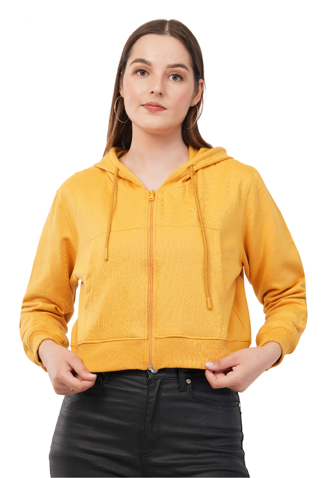 CROP HOODIE YELLOW