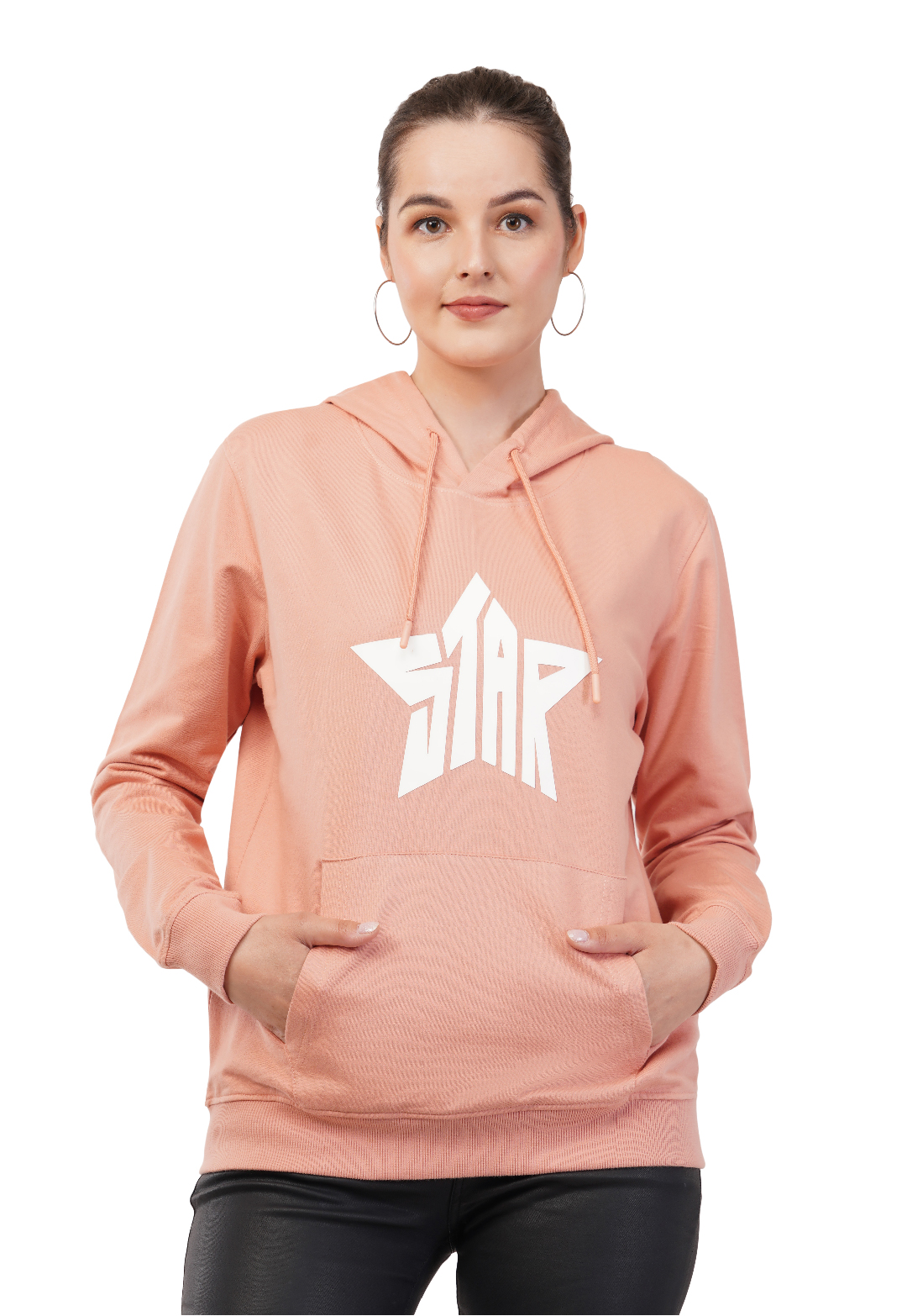 pink star hoodie