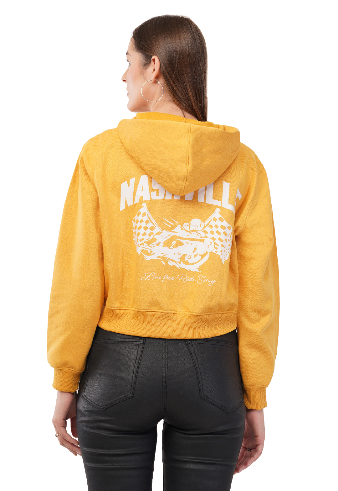 CROP HOODIE YELLOW