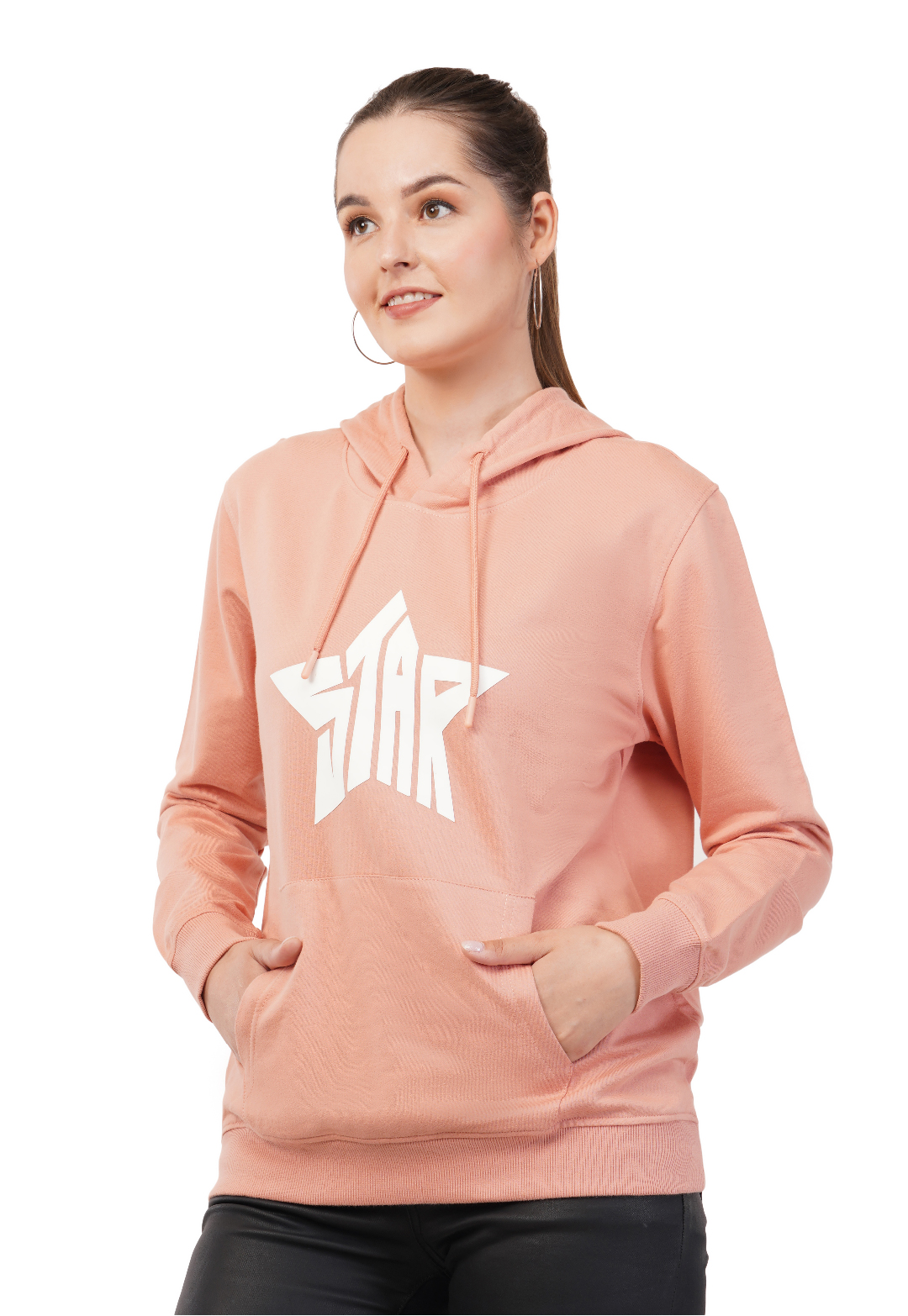 pink star hoodie