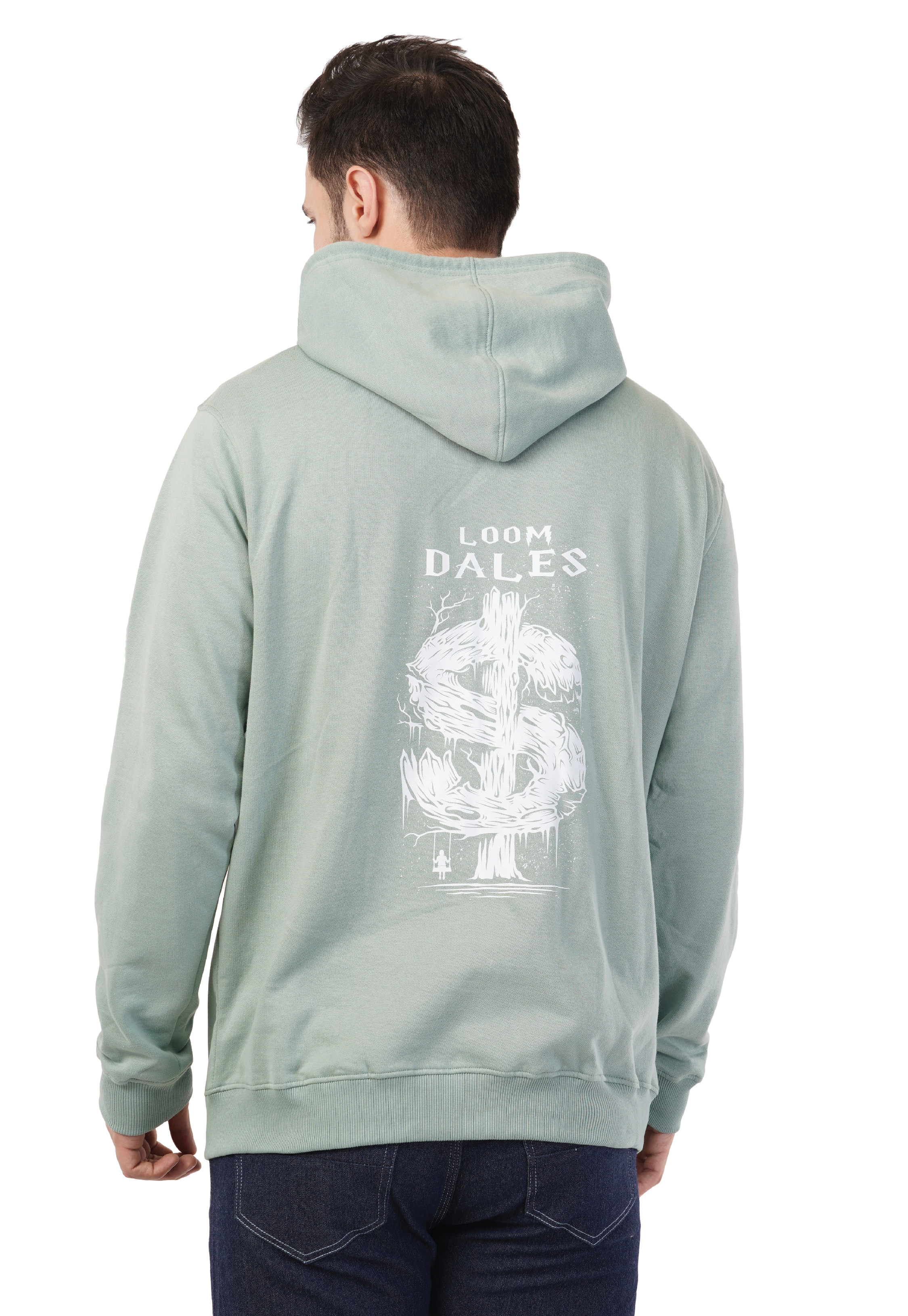 MALE HOODED SWEATSHIRT PASTEL GREEN