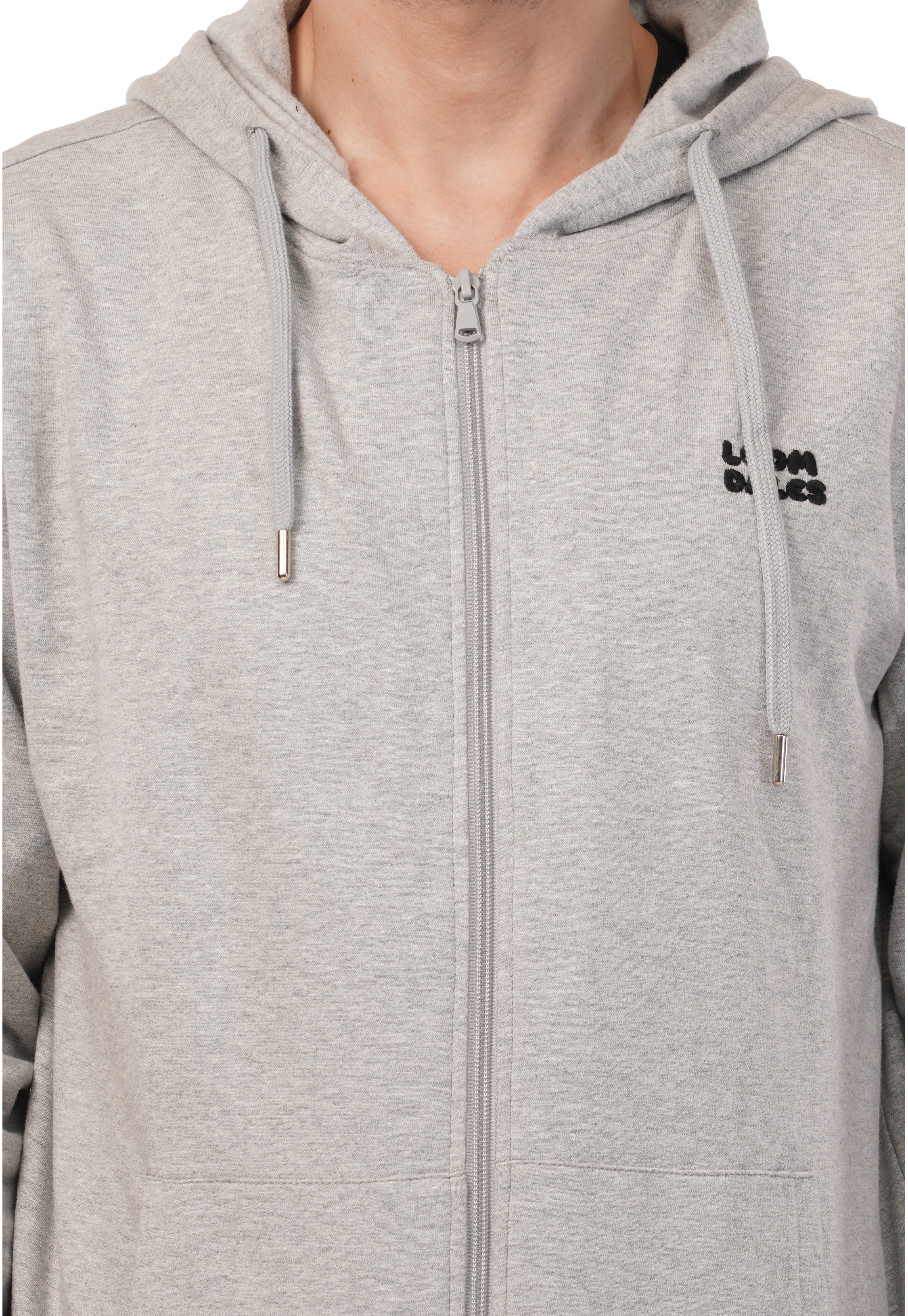 MALE HOODED SWEATSHIRT LIGHT GREY