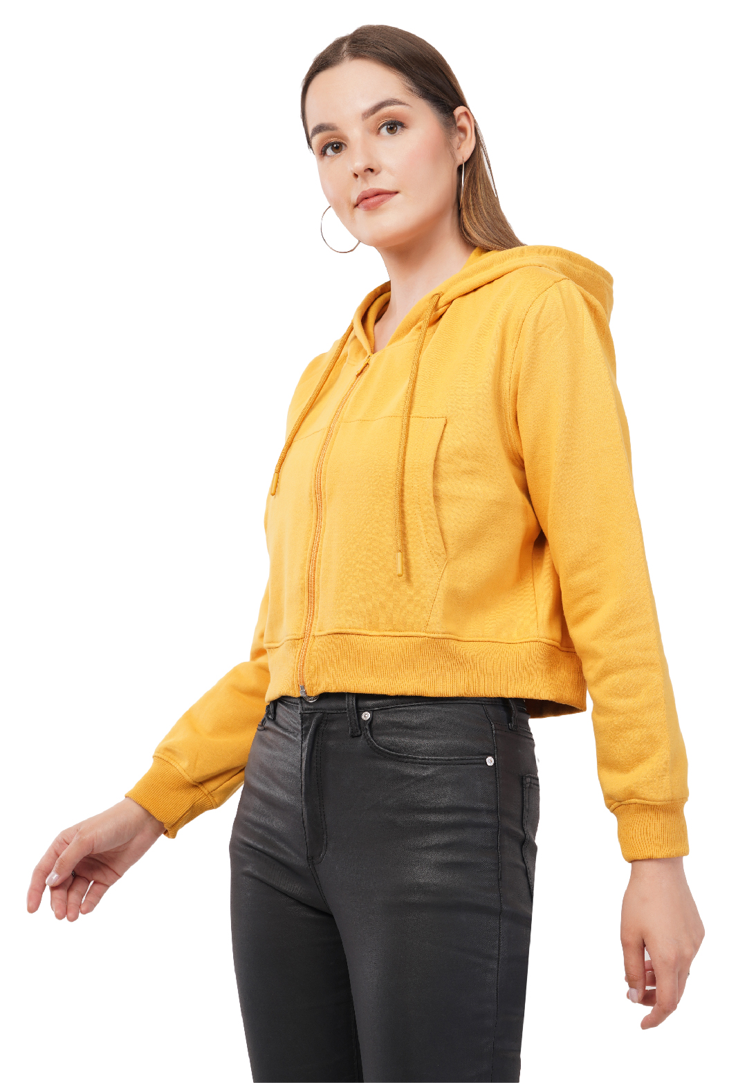 CROP HOODIE YELLOW