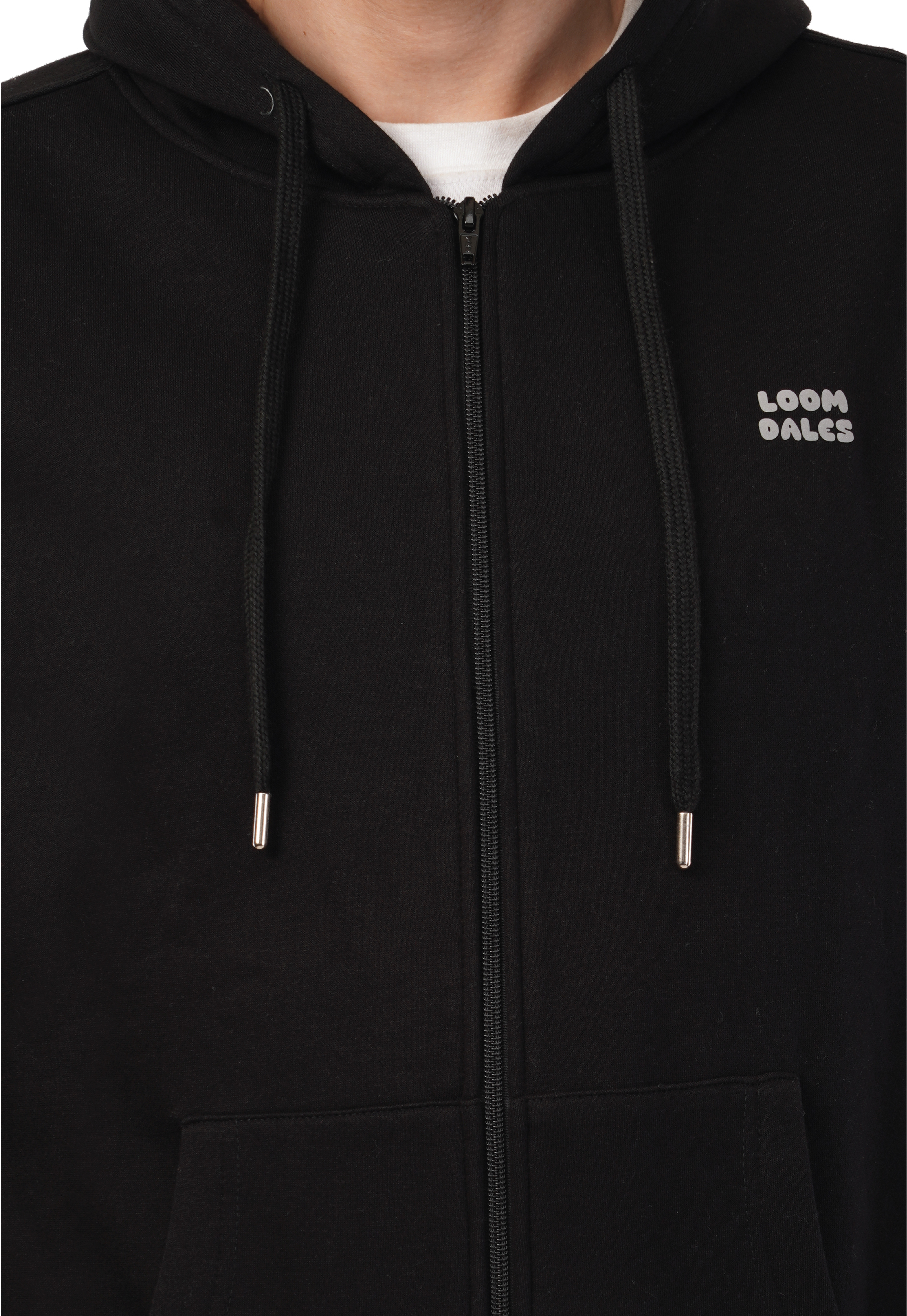 MALE HOODED SWEATSHIRT BLACK