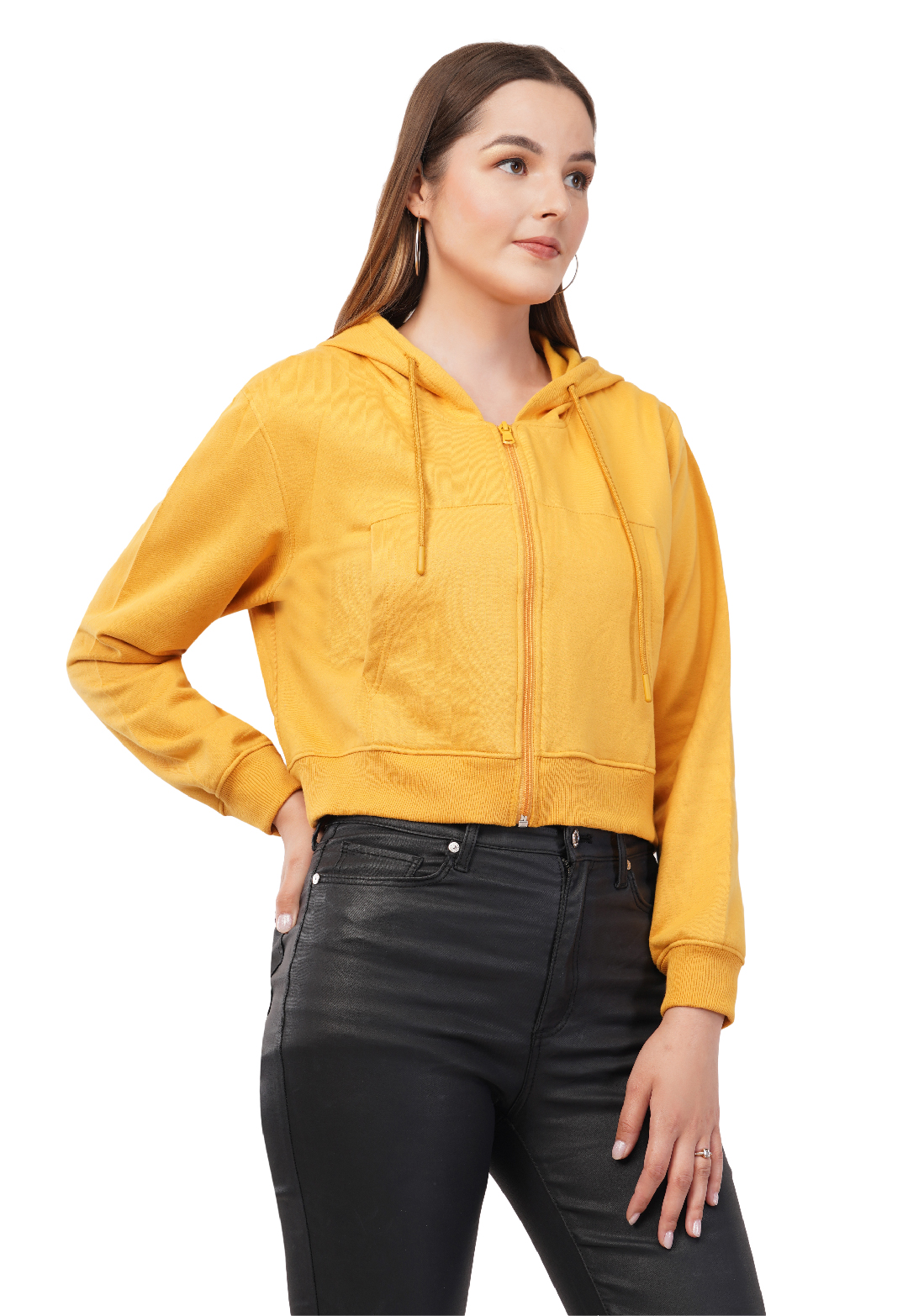 CROP HOODIE YELLOW