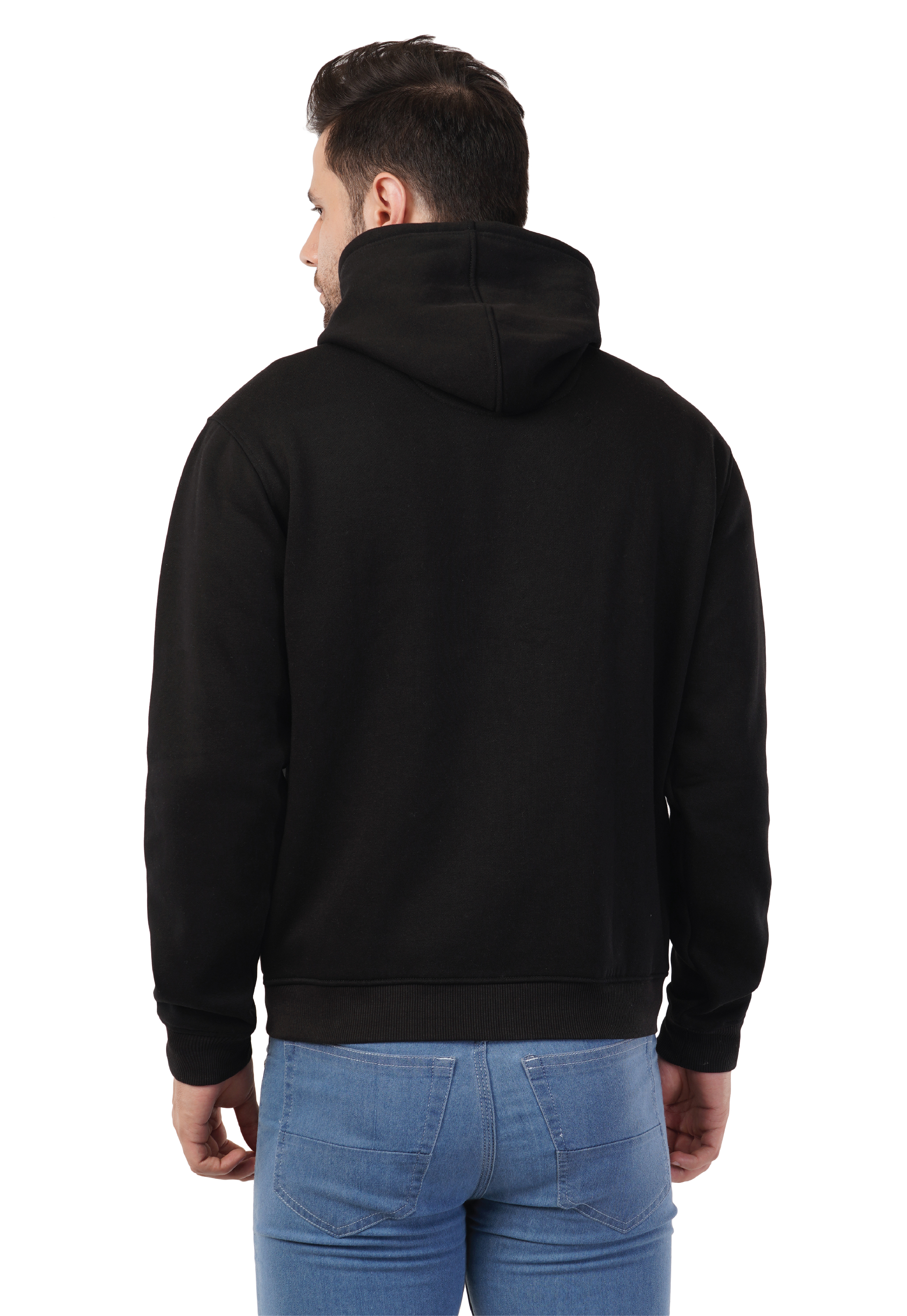 MALE HOODED SWEATSHIRT BLACK
