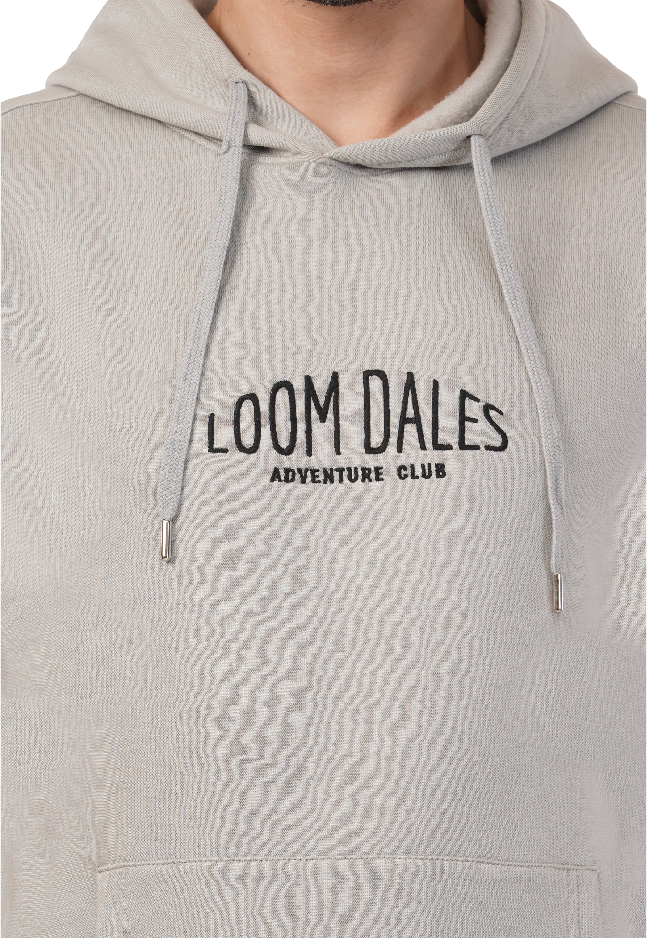 MALE HOODED SWEATSHIRT PENCIL GREY