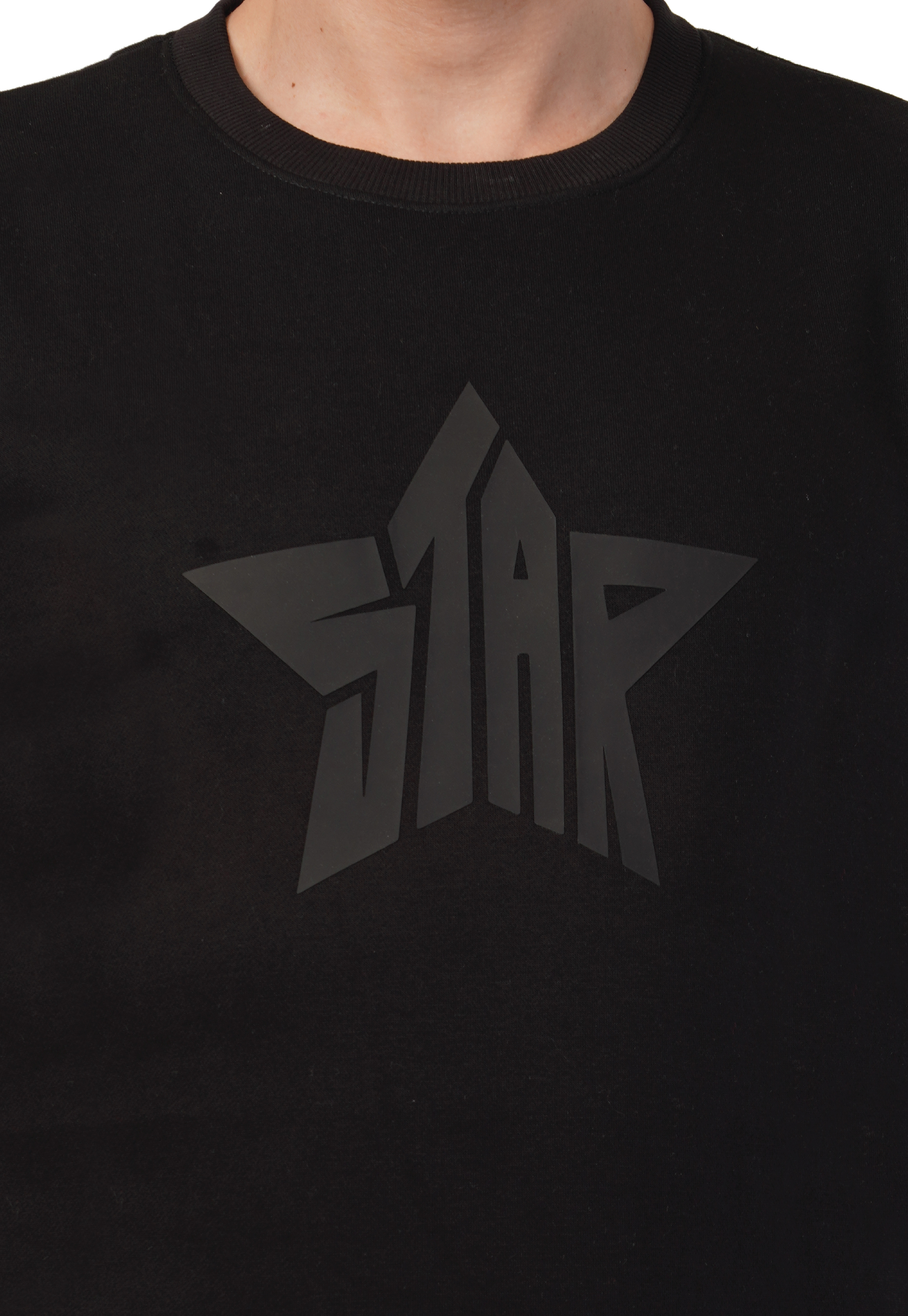 MALE SWEATSHIRT WITH SILICON HD PRINT BLACK