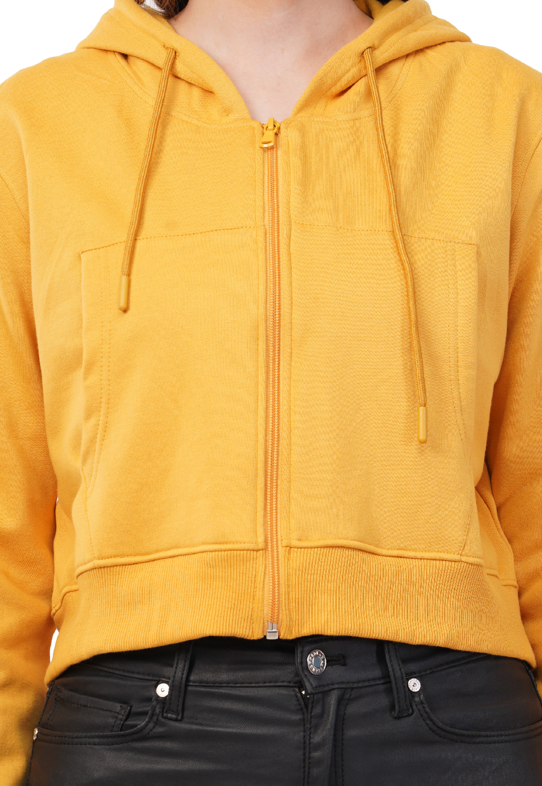 CROP HOODIE YELLOW