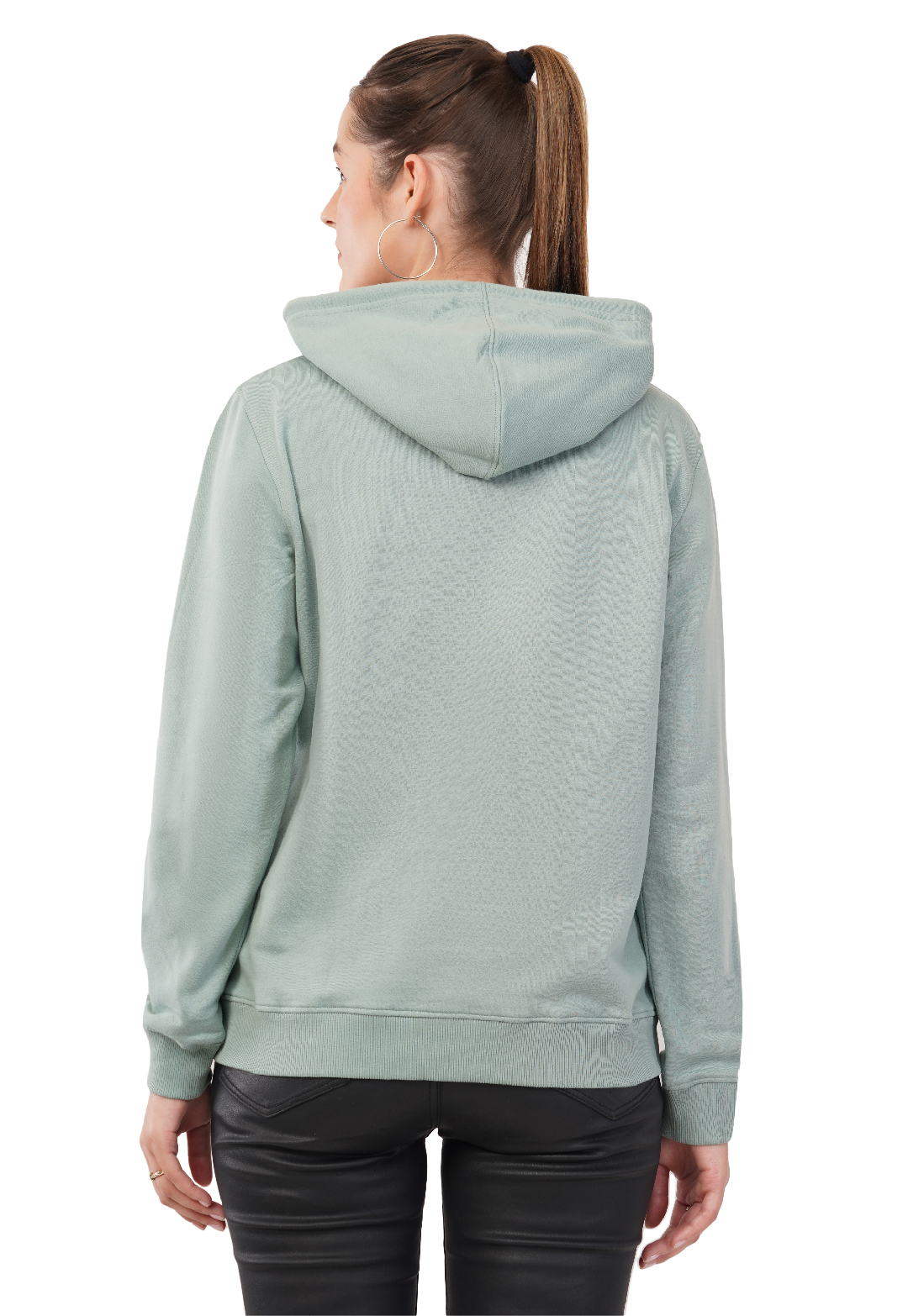 HOODED SWEATSHIRT PASTEL GREEN
