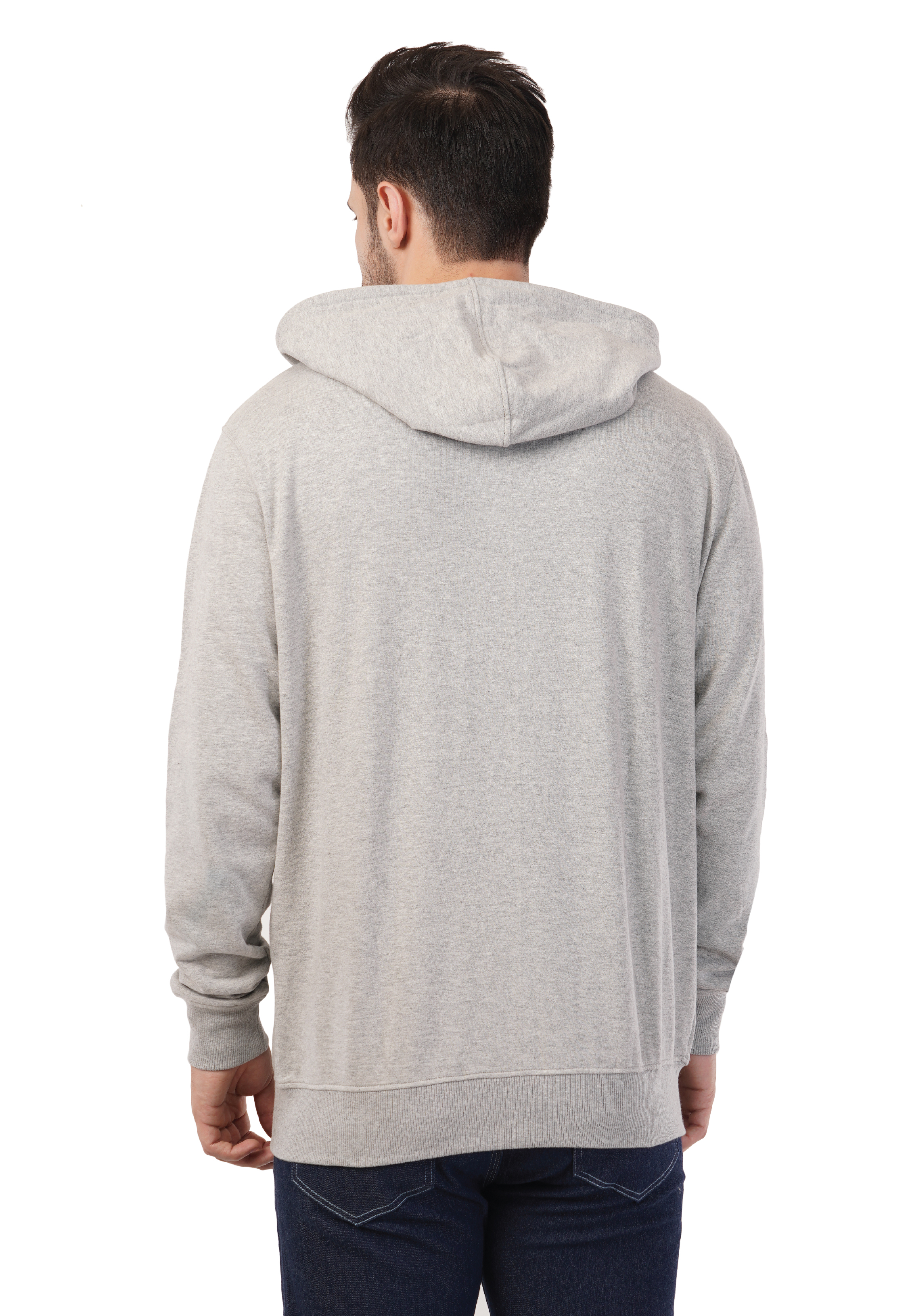 MALE HOODED SWEATSHIRT LIGHT GREY