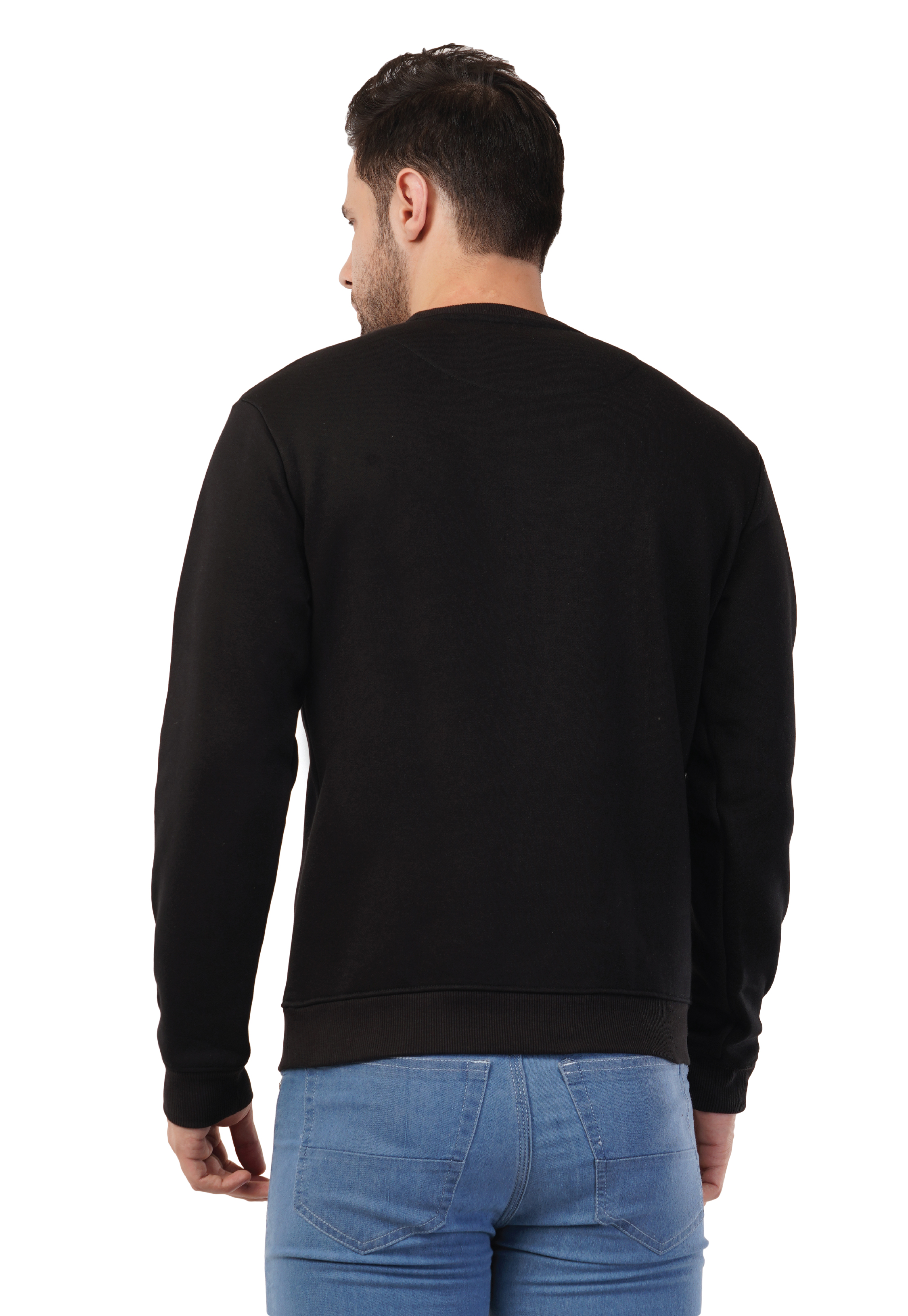 MALE SWEATSHIRT WITH SILICON HD PRINT BLACK