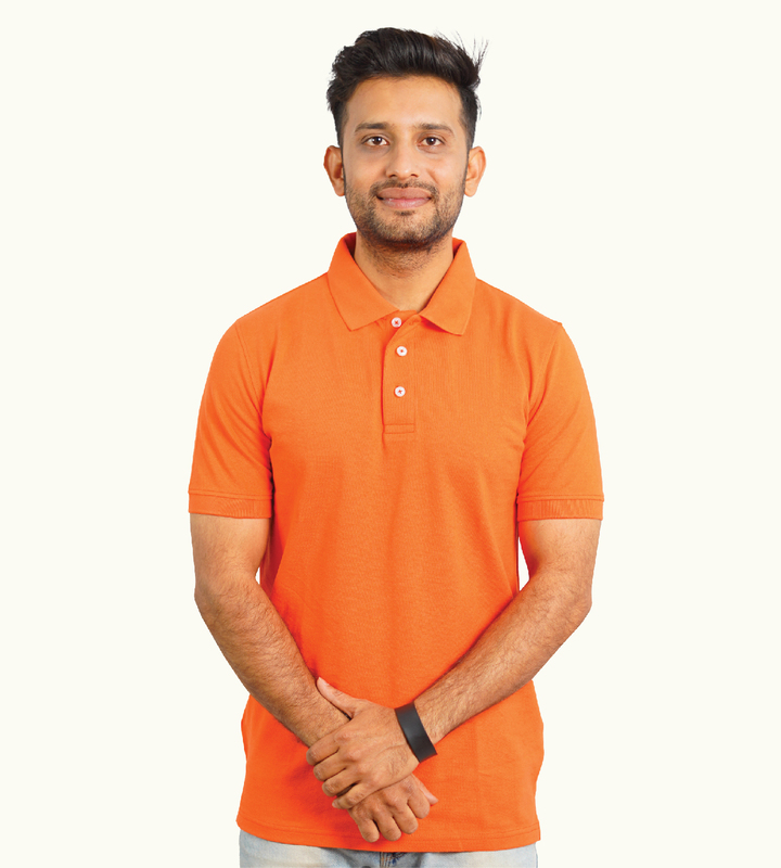 ORANGE POLO T-SHIRT