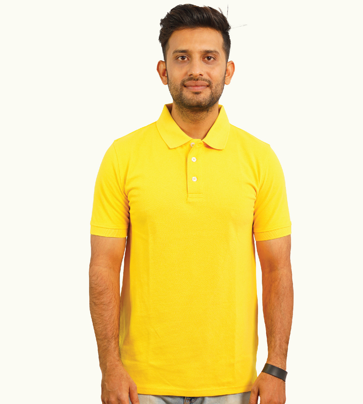 YELLOW POLO T-SHIRT
