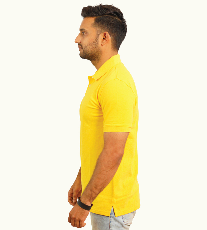 YELLOW POLO T-SHIRT