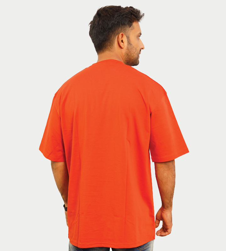 MALE LOOSE FIT T-SHIRT BRICK COLOR