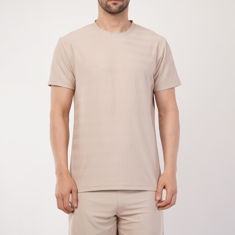 Men's Sports T-Shirt & Shorts Set | SAP Herringbone 170 GSM | Beige | Shop Now Men's Sports T-Shirt & Shorts Set | SAP Herringbone 170 GSM | Beige | Shop Now