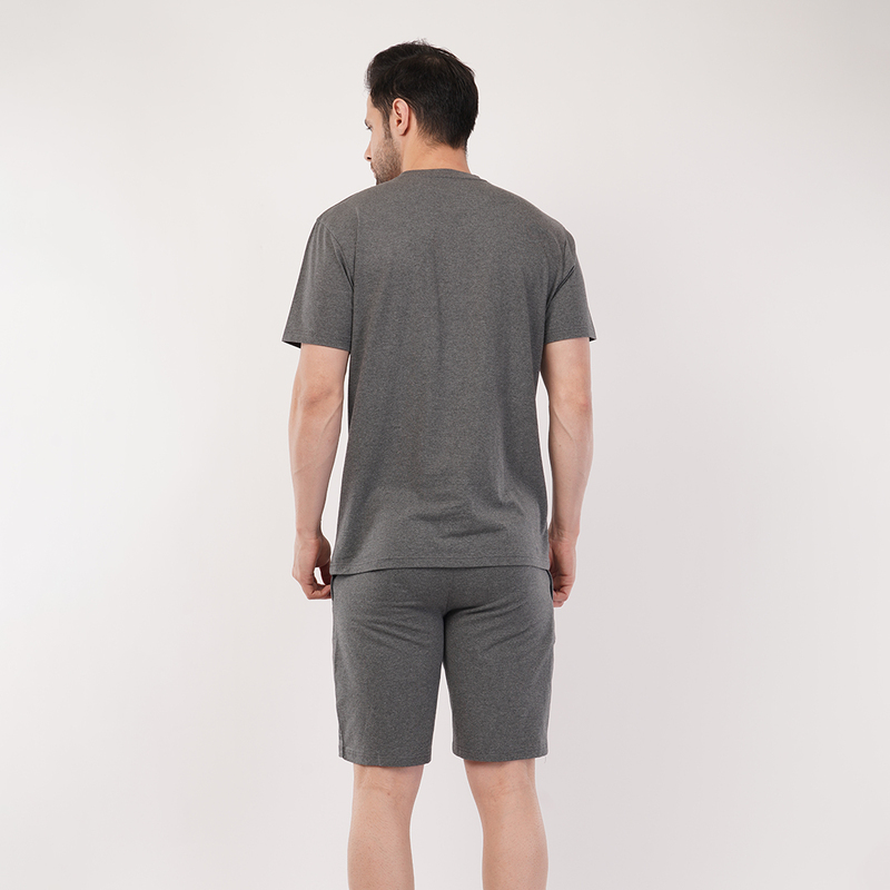 Men's Sports & T-Shirt Set - Lycra, 180 GSM, Dark Grey (S, M, L) | Lightweight & Breathable Activewear Men's Sports & T-Shirt Set - Lycra, 180 GSM, Dark Grey (S, M, L) | Lightweight & Breathable Activewear