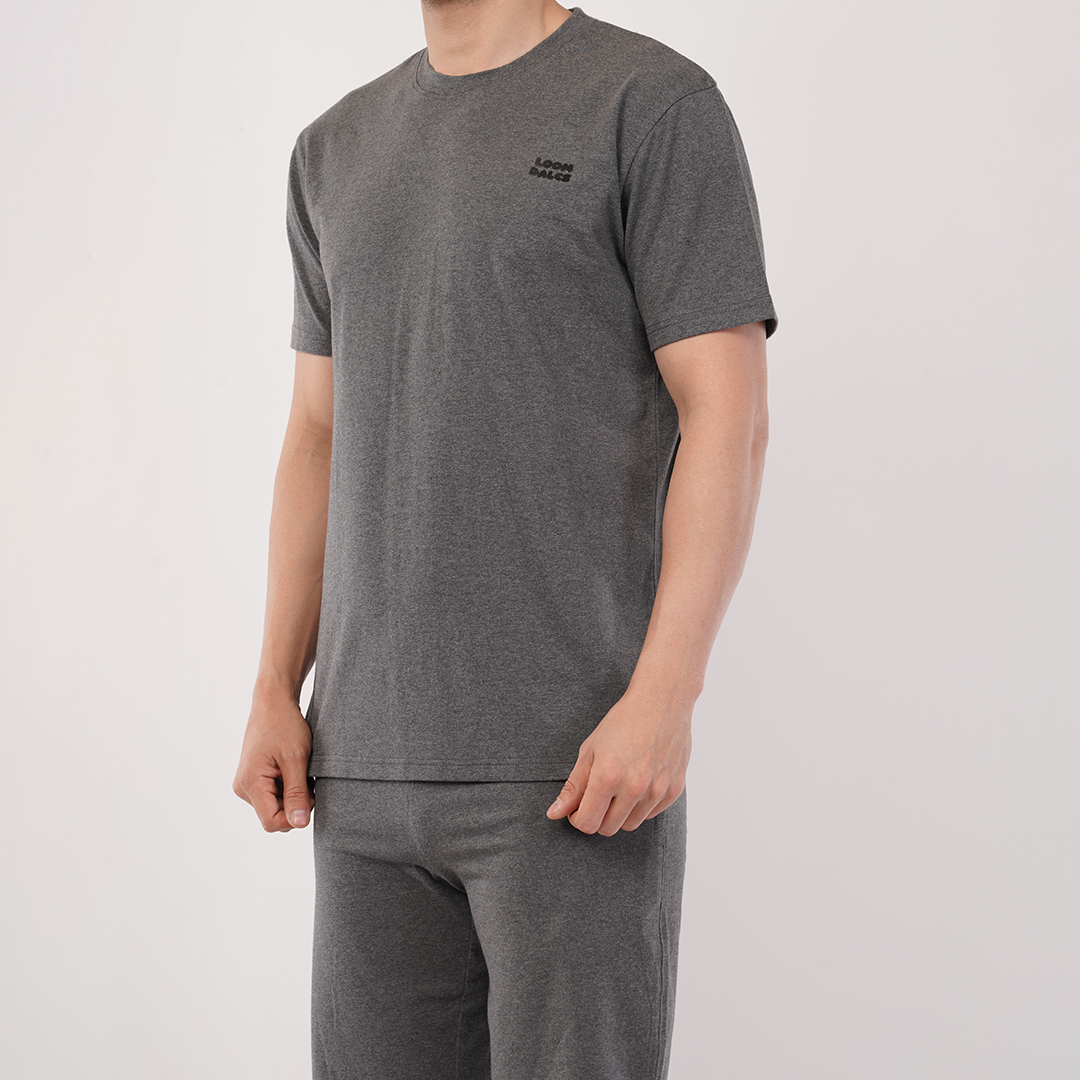Men's Sports & T-Shirt Set - Lycra, 180 GSM, Dark Grey (S, M, L) | Lightweight & Breathable Activewear Men's Sports & T-Shirt Set - Lycra, 180 GSM, Dark Grey (S, M, L) | Lightweight & Breathable Activewear